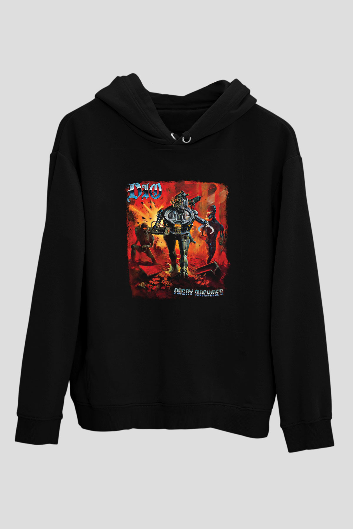 Dio Baskılı Unisex Siyah Hoodie