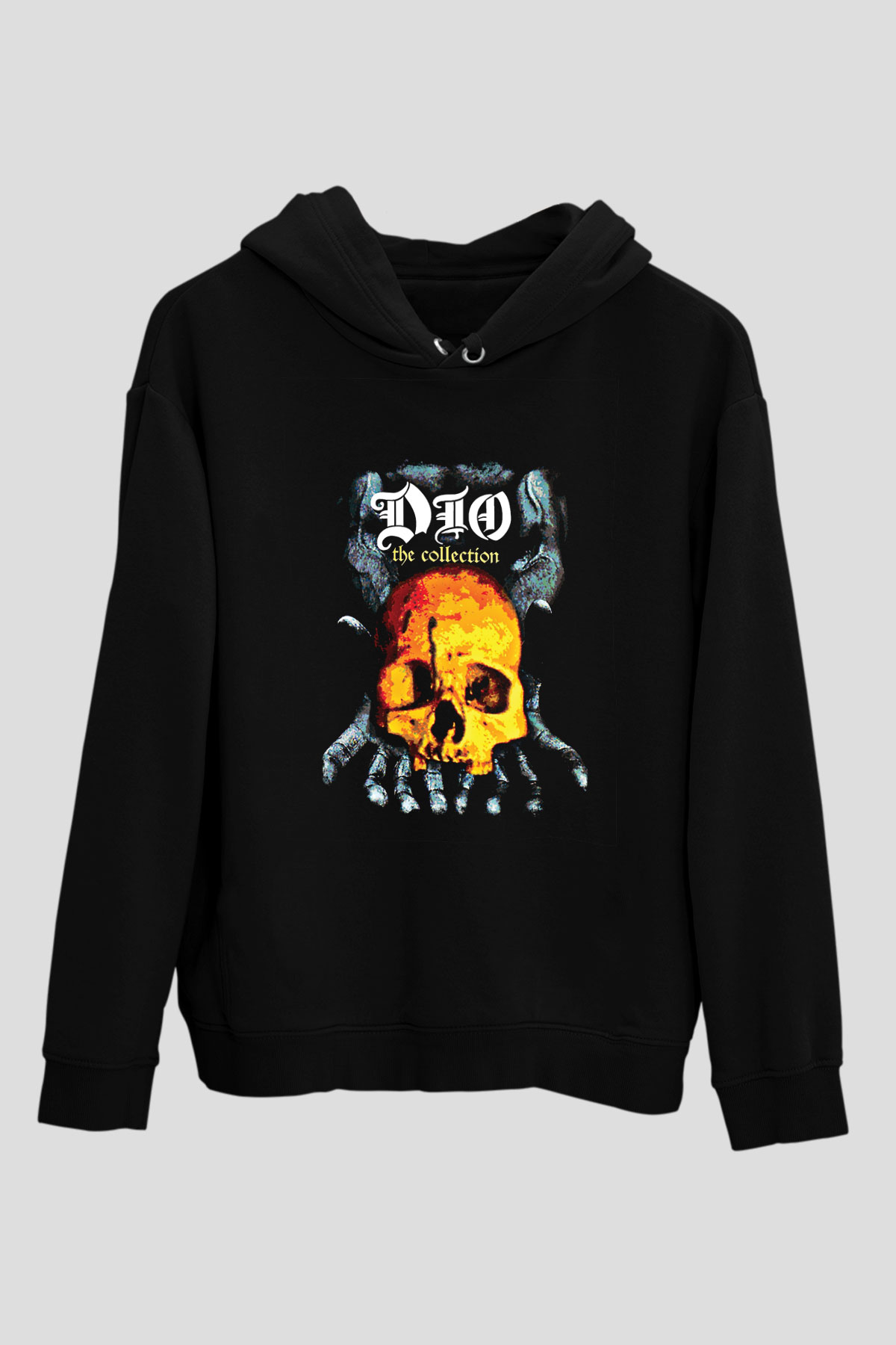 Dio Baskılı Unisex Siyah Hoodie
