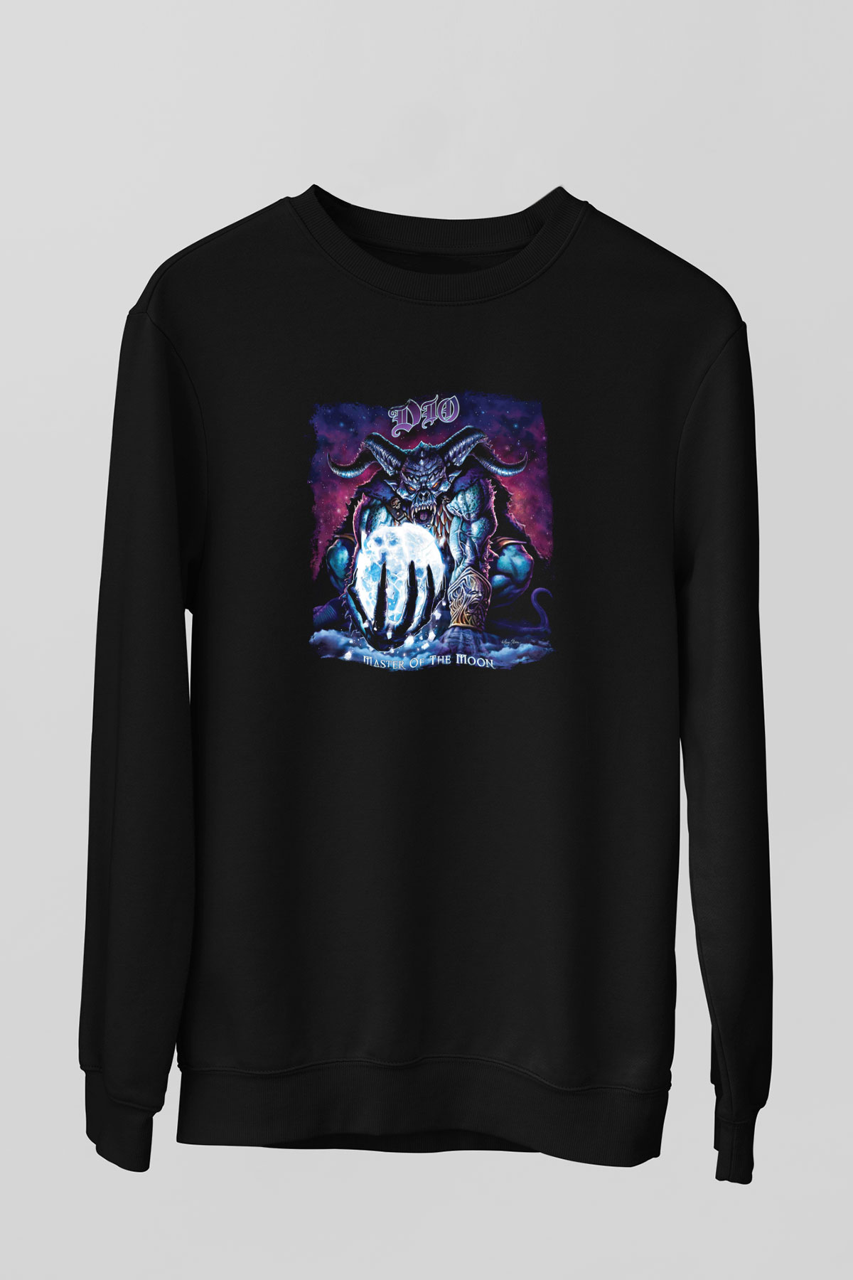 Dio Baskılı Unisex Siyah Sweatshirt