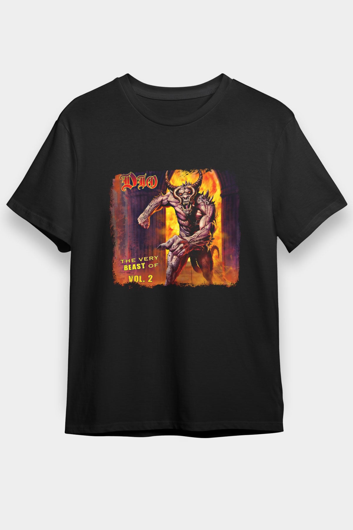 Dio Baskılı Unisex Siyah Tişört