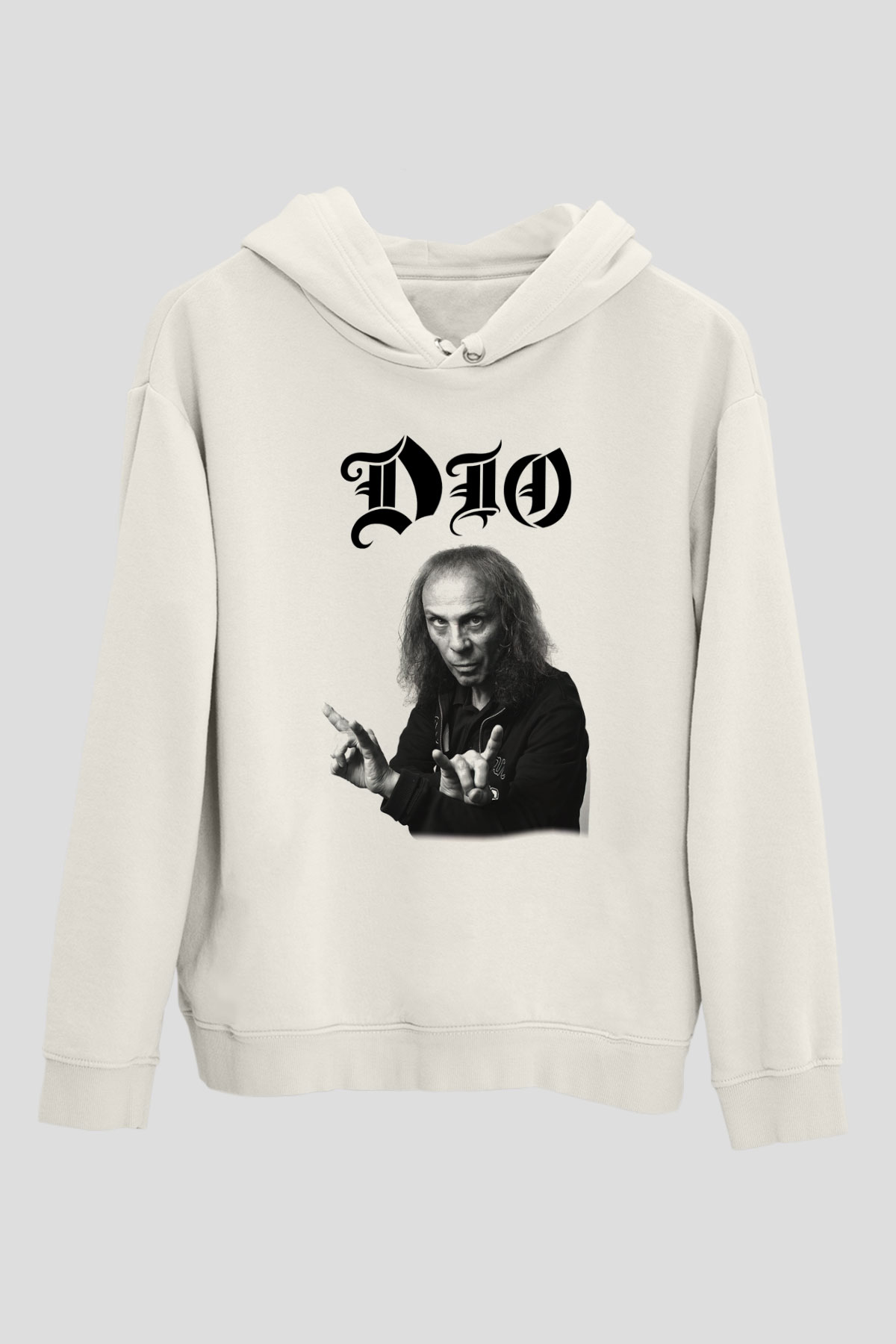 Dio Beyaz Unisex Kapşonlu Sweatshirt
