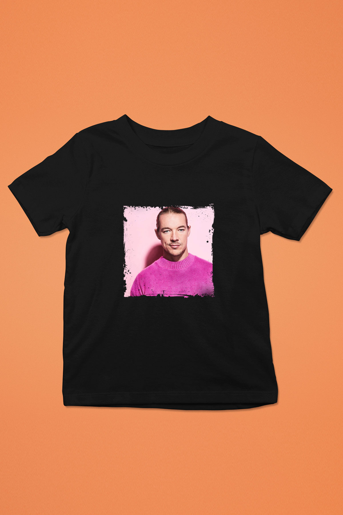 Diplo Baskılı Unisex Siyah Çocuk Tişört