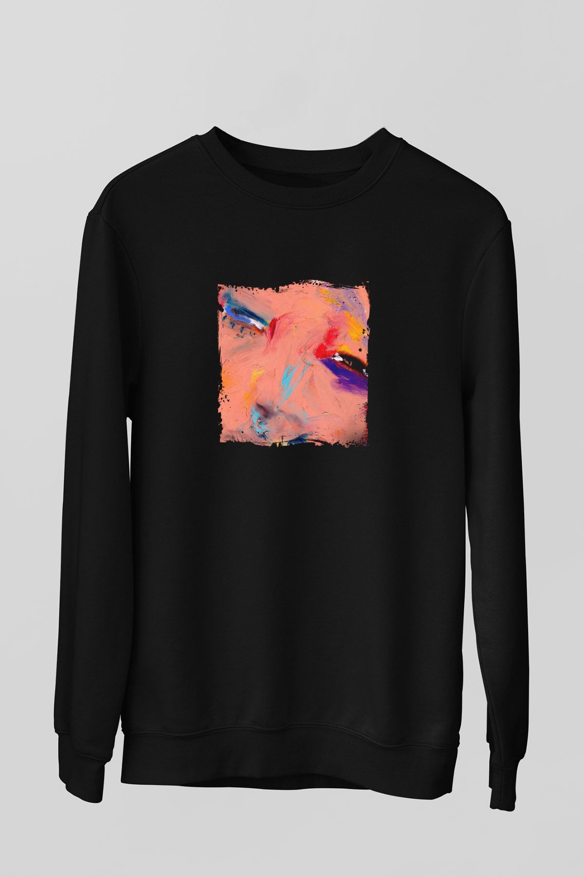 Diplo Baskılı Unisex Siyah Sweatshirt