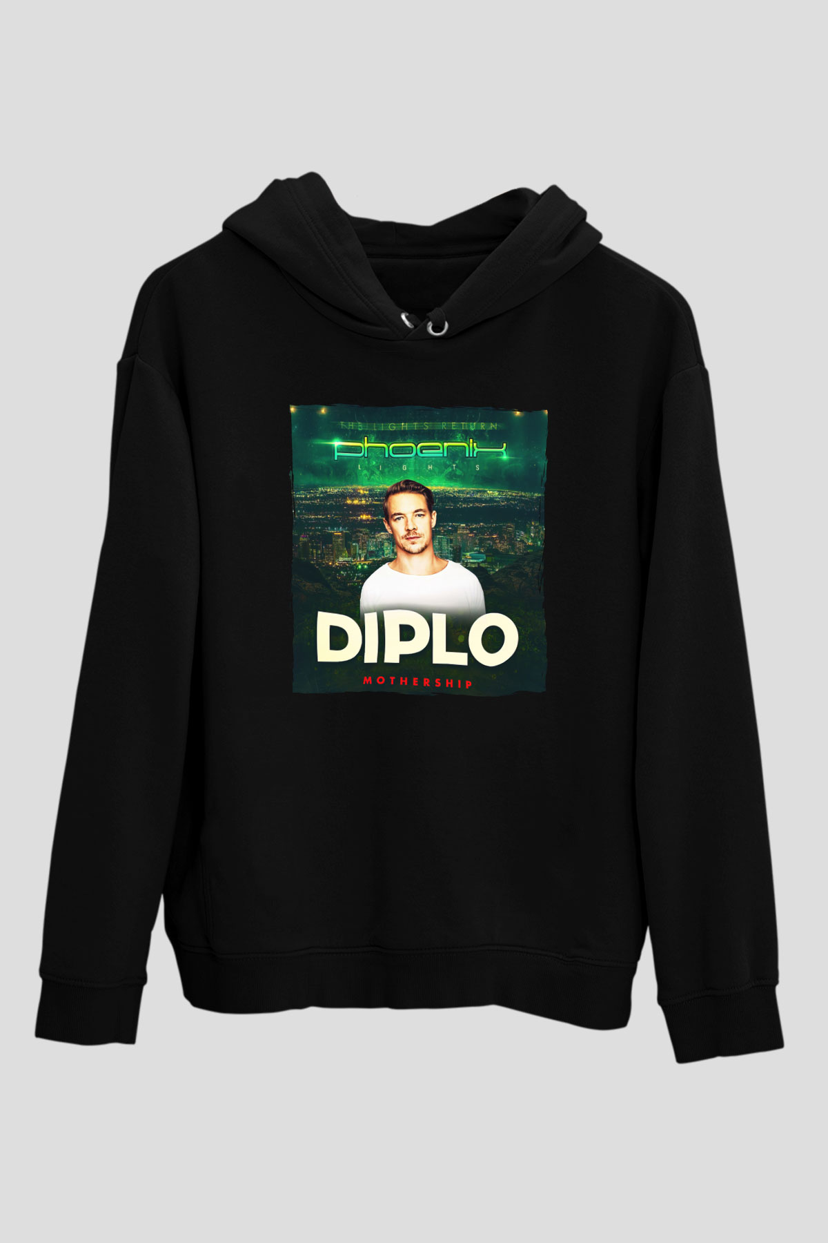 Diplo Siyah Unisex Kapüşonlu Sweatshirt