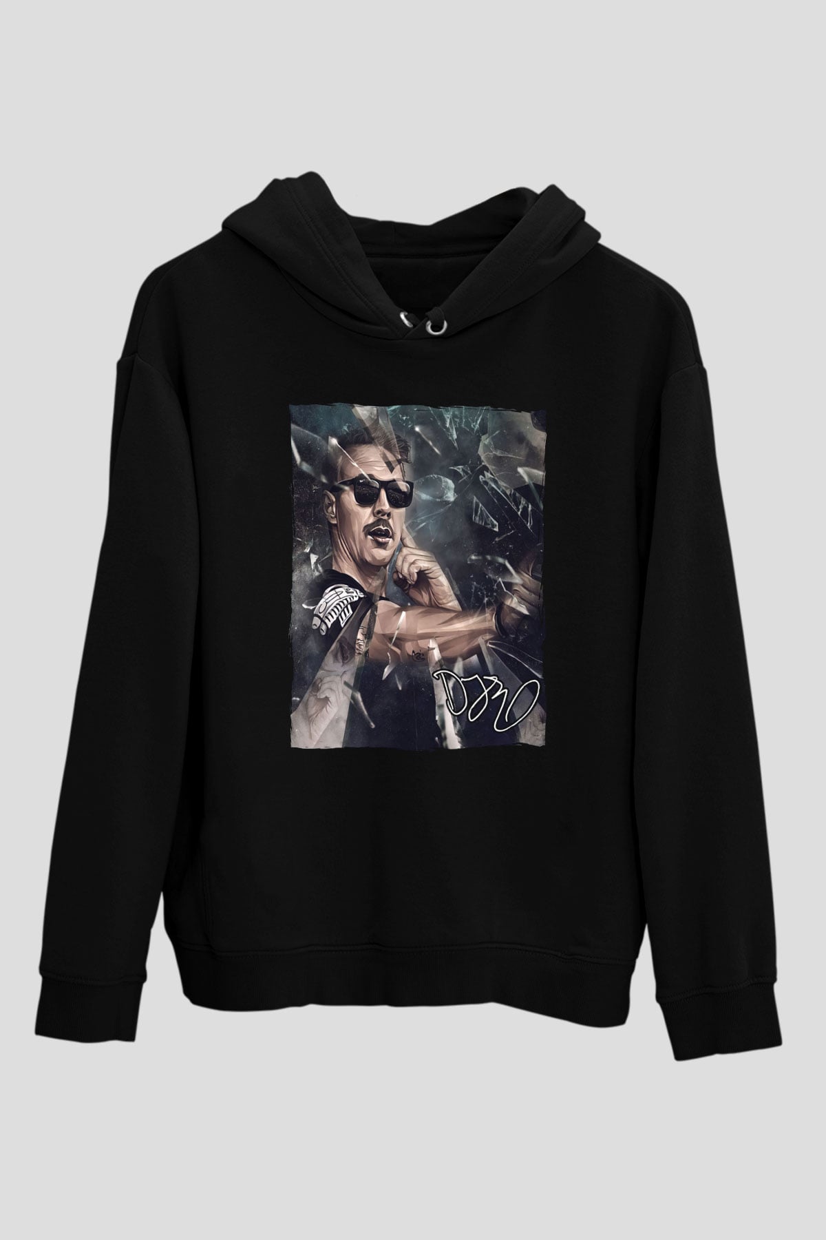 Diplo Siyah Unisex Kapüşonlu Sweatshirt
