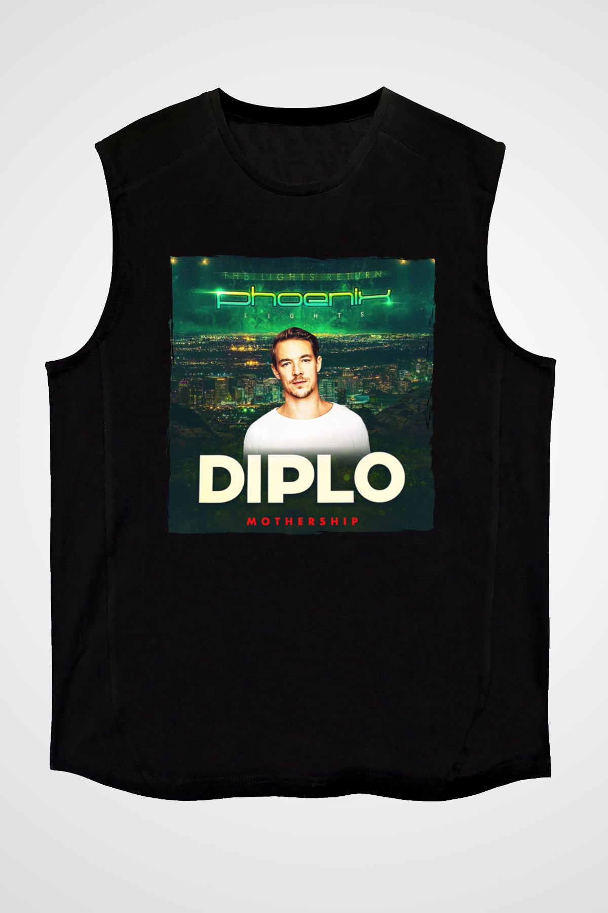 Diplo Siyah Unisex Kolsuz Tişört