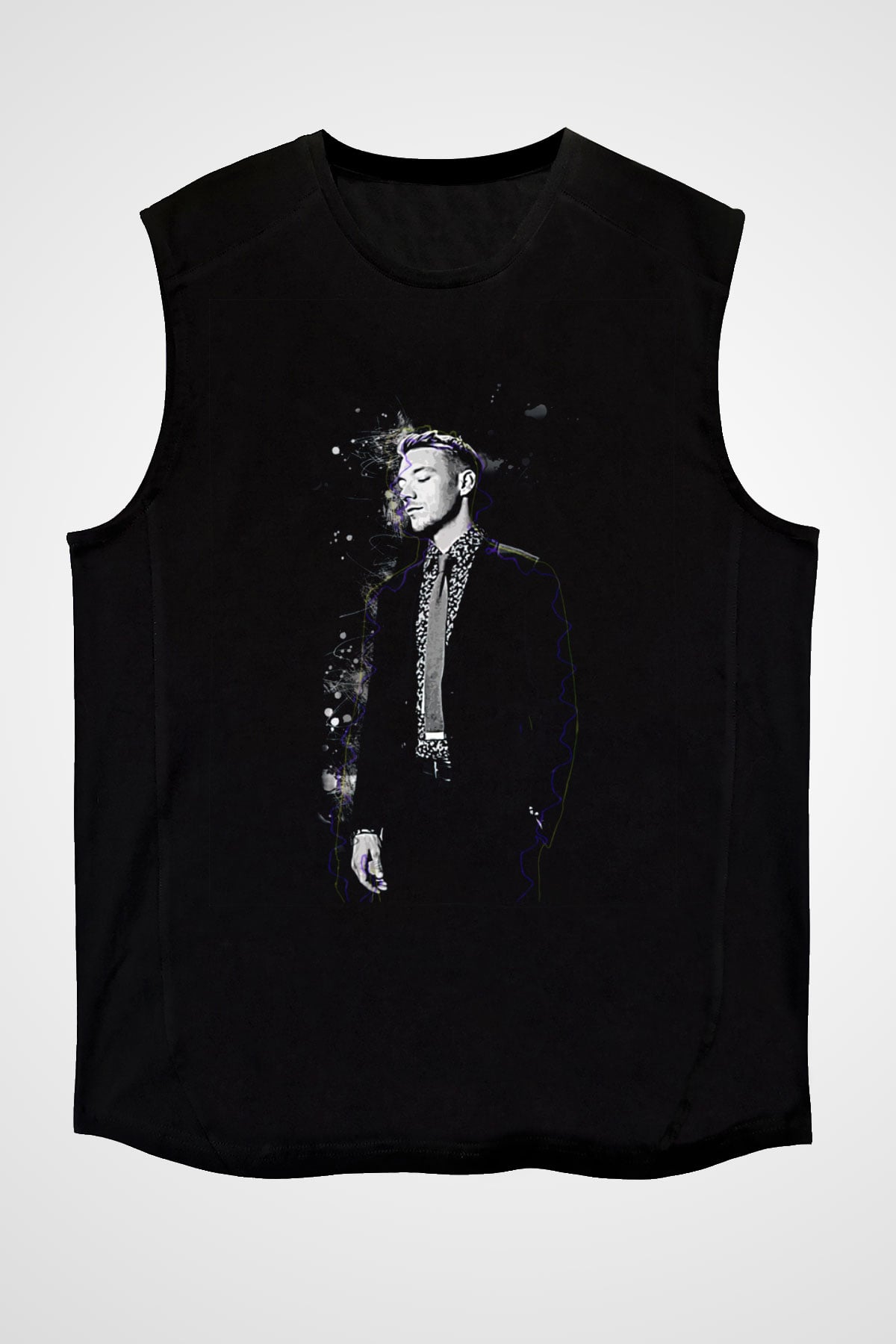 Diplo Siyah Unisex Kolsuz Tişört