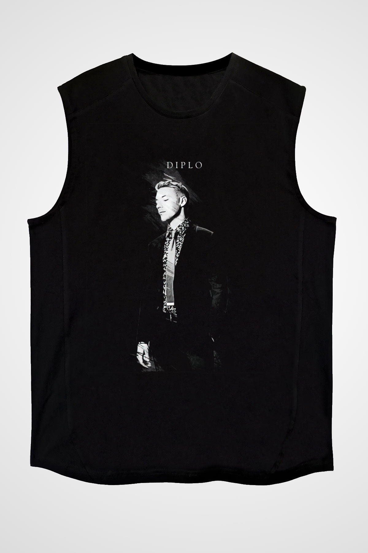 Diplo Siyah Unisex Kolsuz Tişört