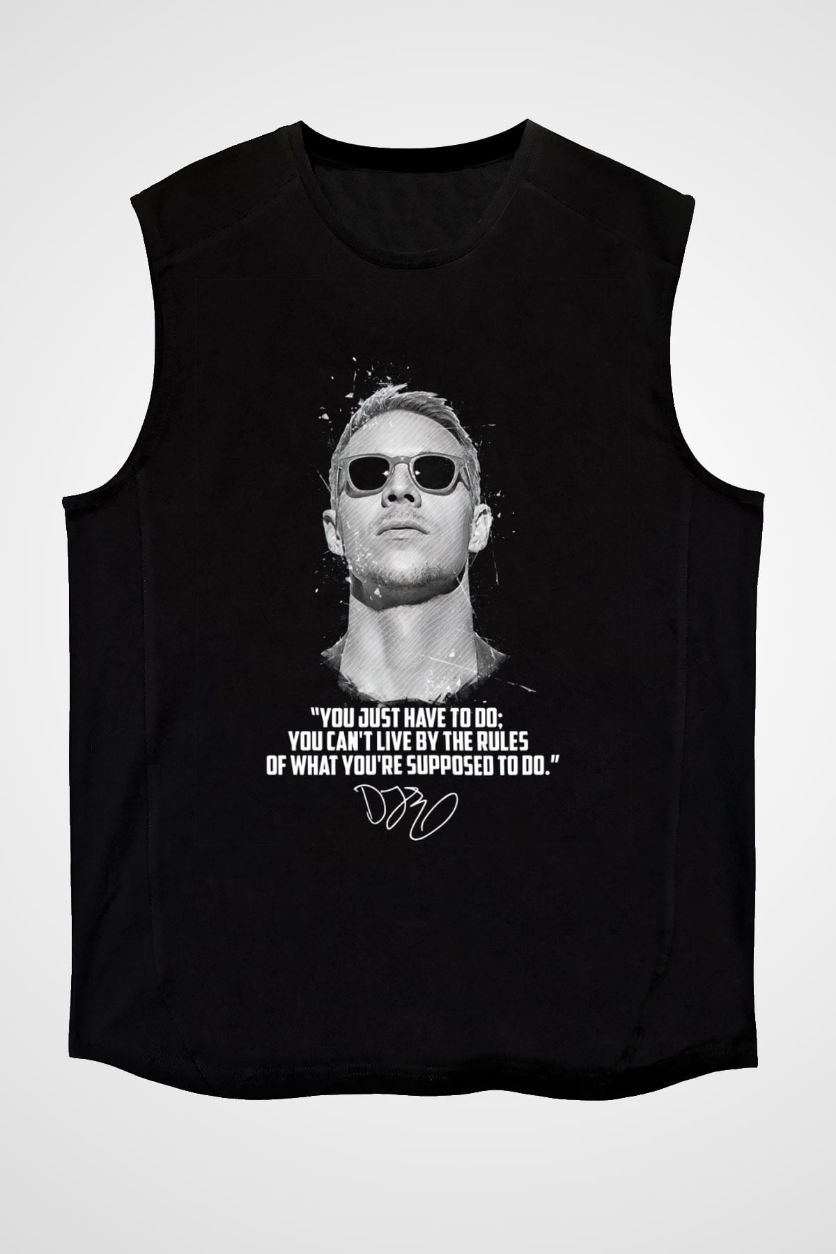 Diplo Siyah Unisex Kolsuz Tişört