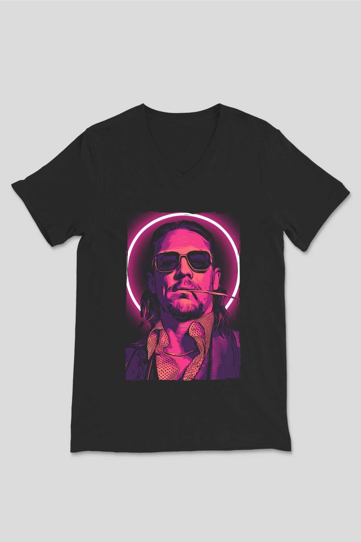 Diplo Siyah Unisex V Yaka Tişört
