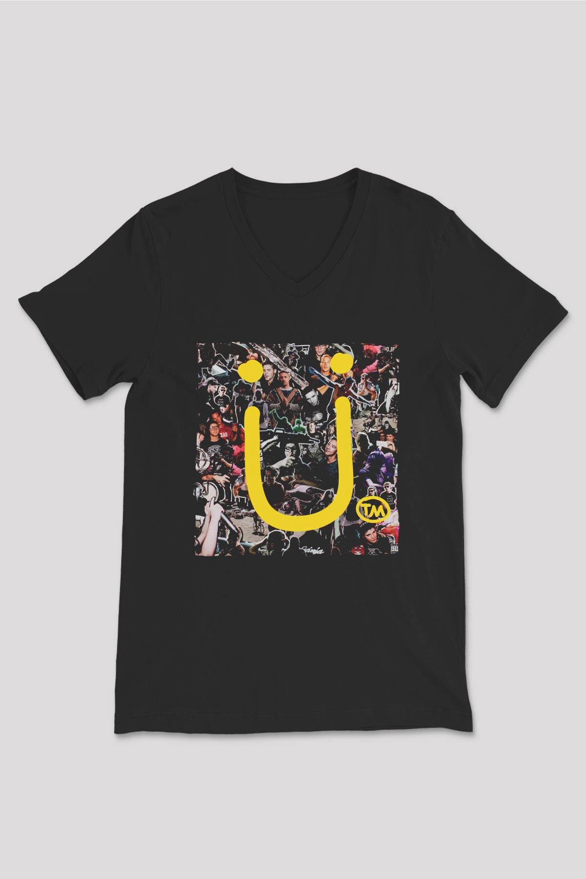 Diplo Siyah Unisex V Yaka Tişört