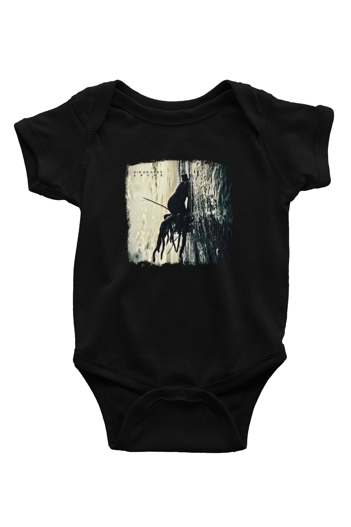 Dir En Grey Baskılı Unisex Siyah Bebek Body - Zıbın