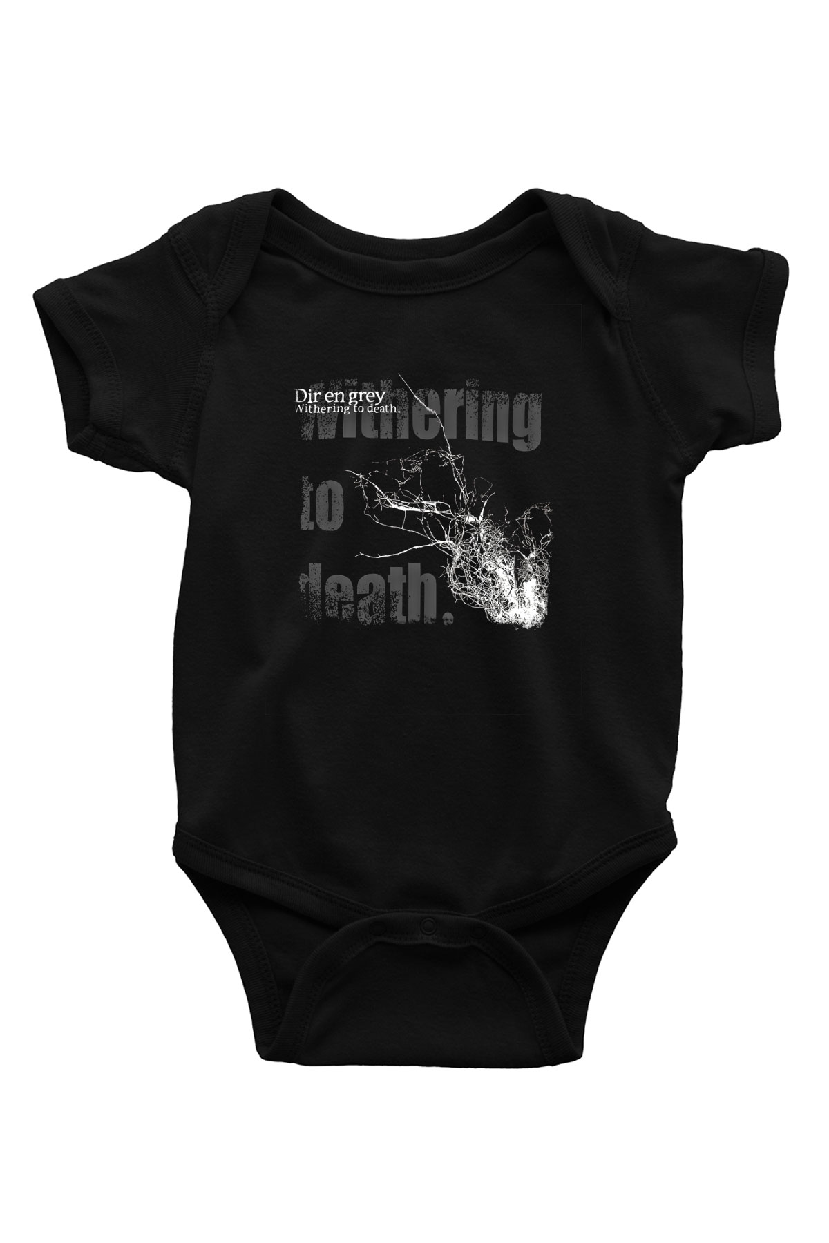 Dir En Grey Baskılı Unisex Siyah Bebek Body - Zıbın