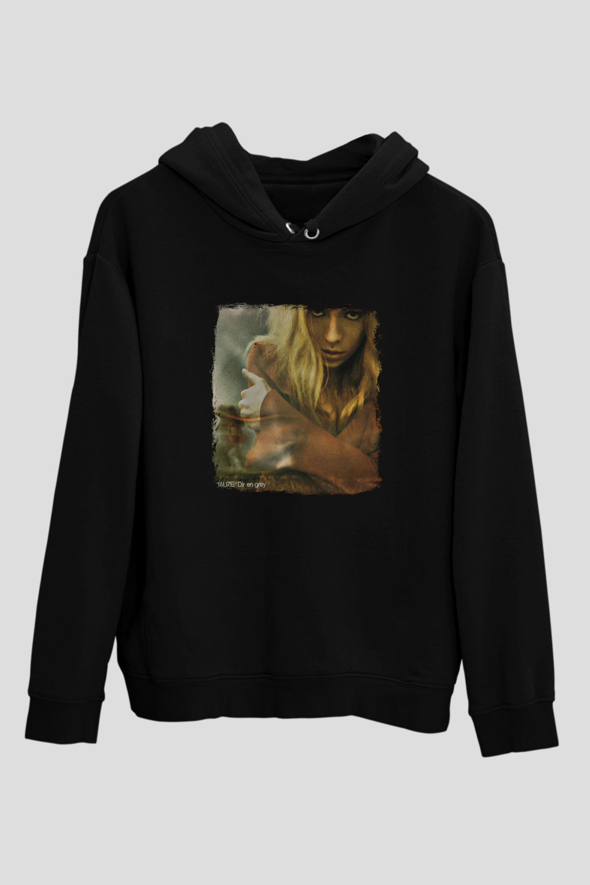 Dir En Grey Baskılı Unisex Siyah Hoodie