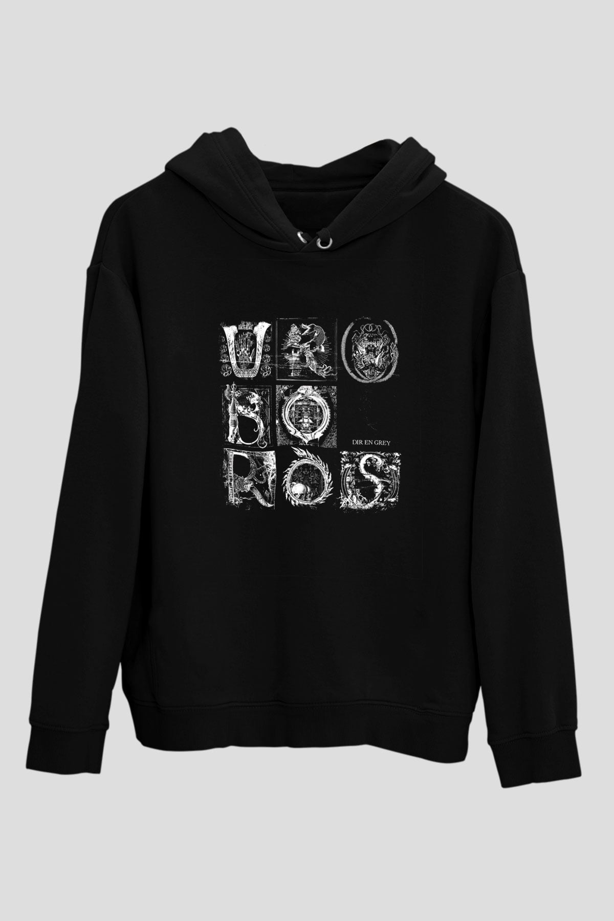 Dir En Grey Baskılı Unisex Siyah Hoodie