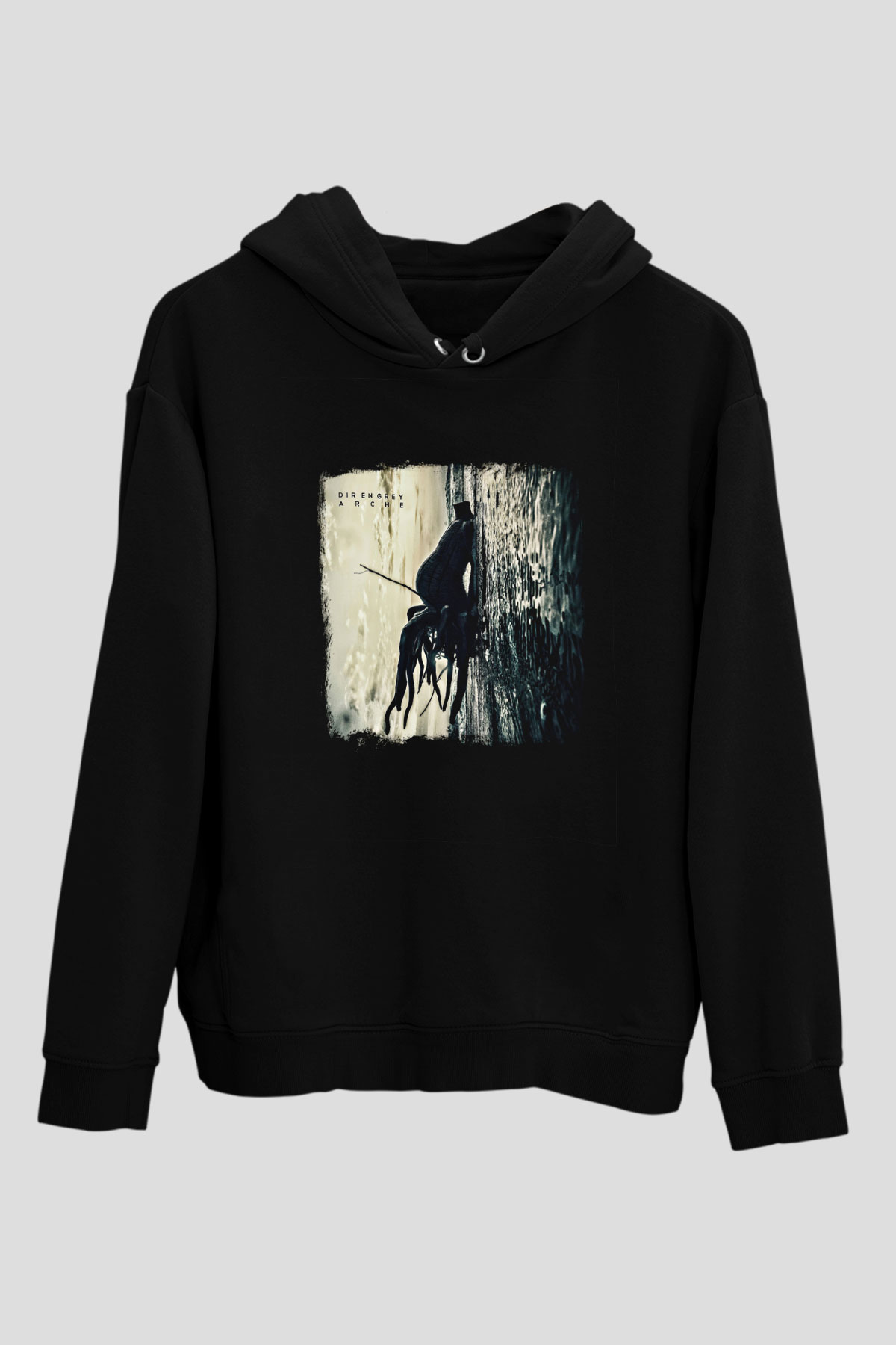 Dir En Grey Baskılı Unisex Siyah Hoodie