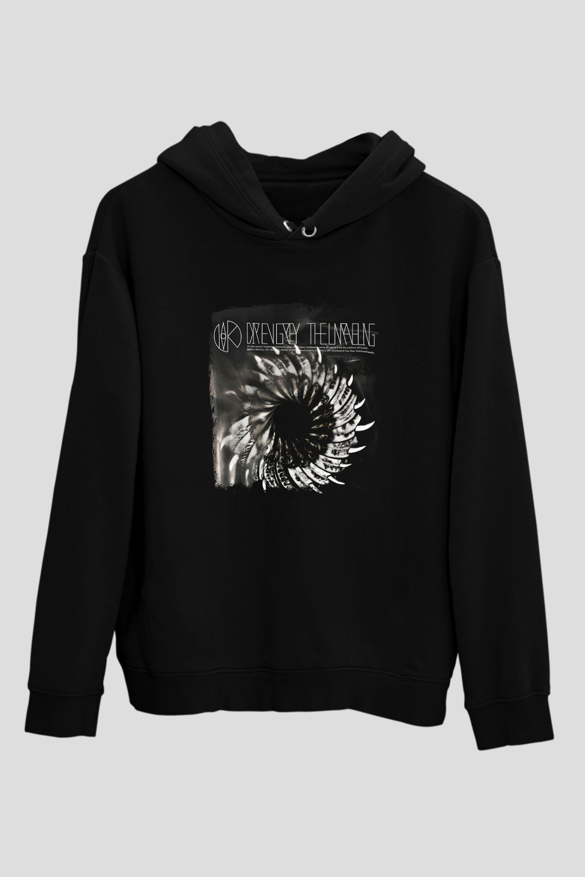 Dir En Grey Baskılı Unisex Siyah Hoodie