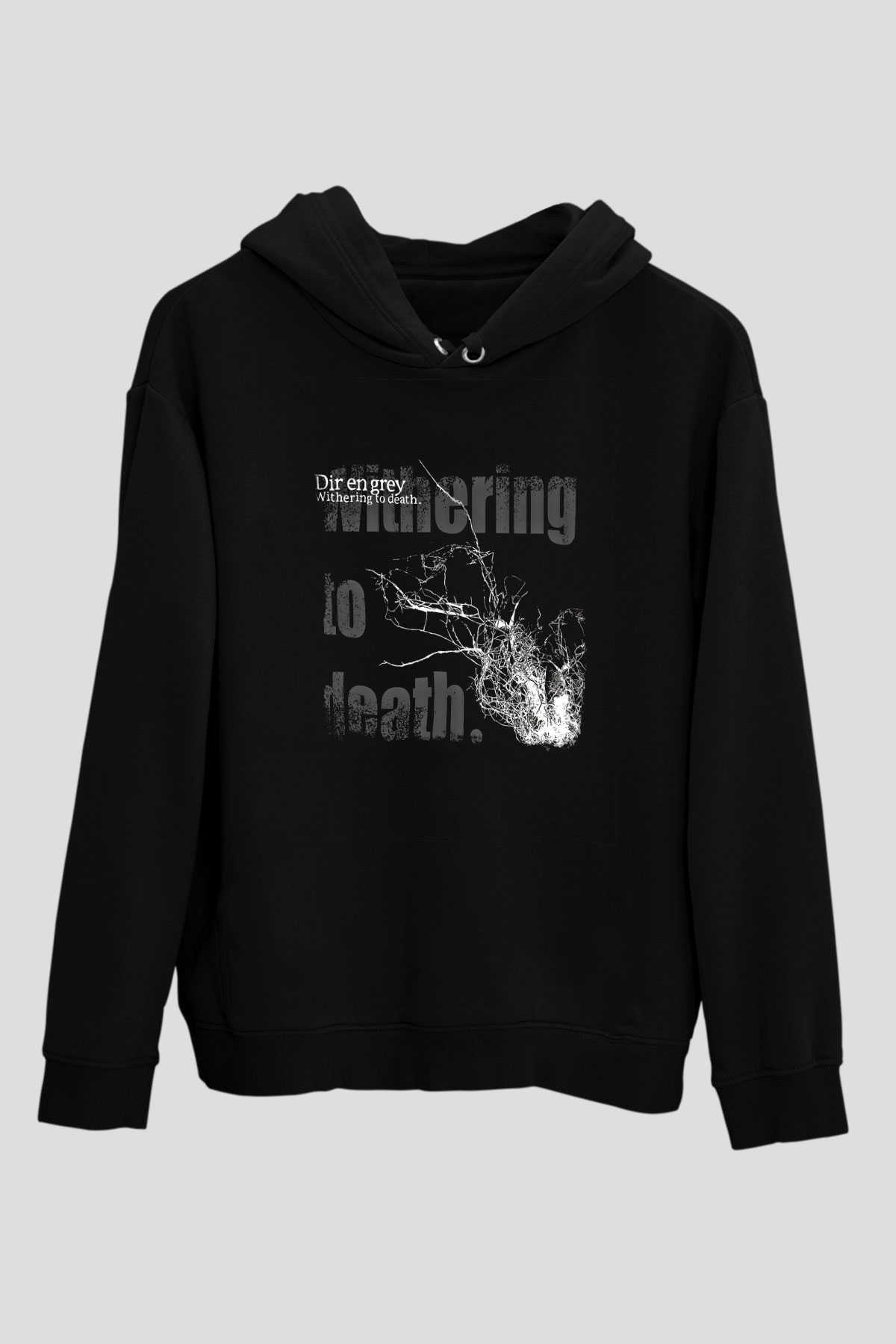 Dir En Grey Baskılı Unisex Siyah Hoodie