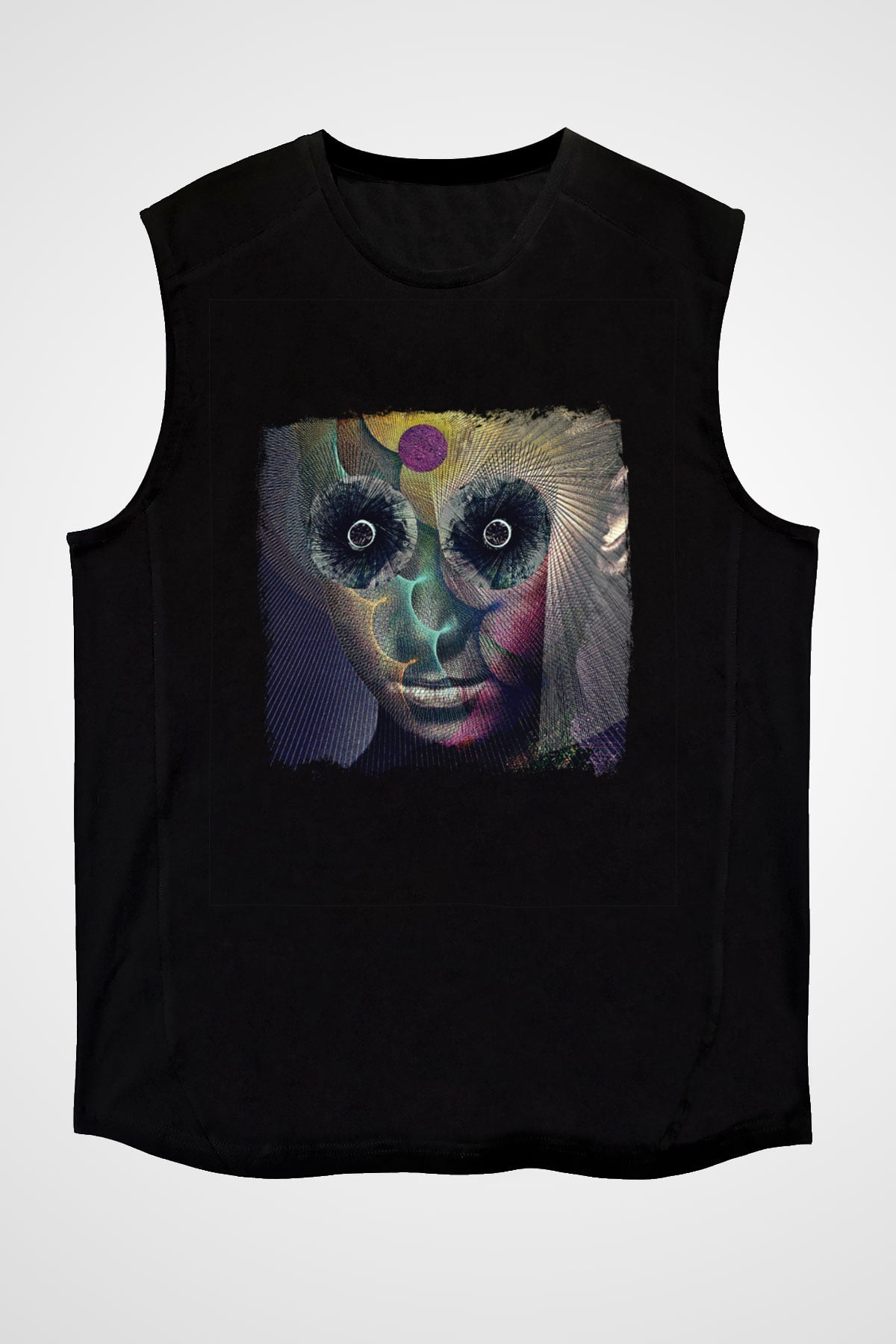 Dir En Grey Baskılı Unisex Siyah Kolsuz Tişört