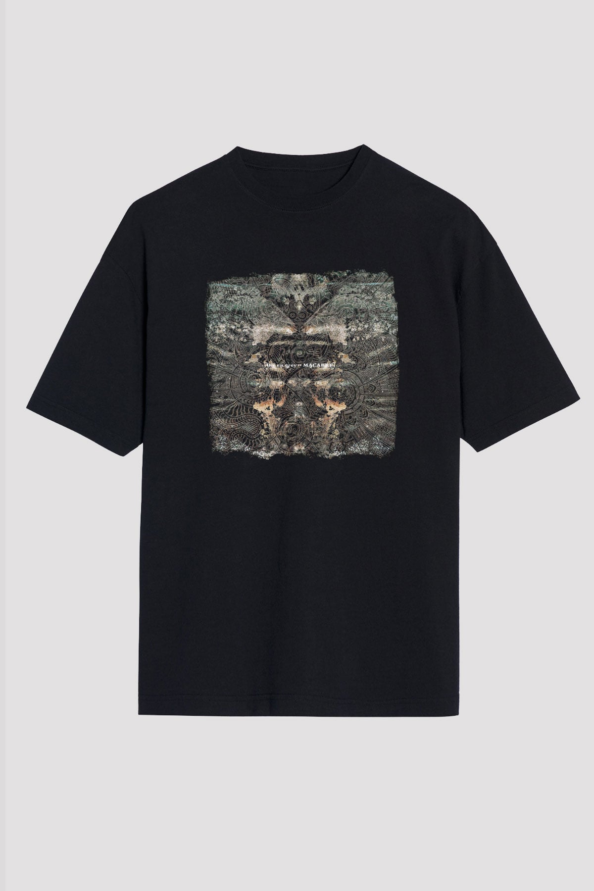 Dir En Grey Baskılı Unisex Siyah Oversize Tişört