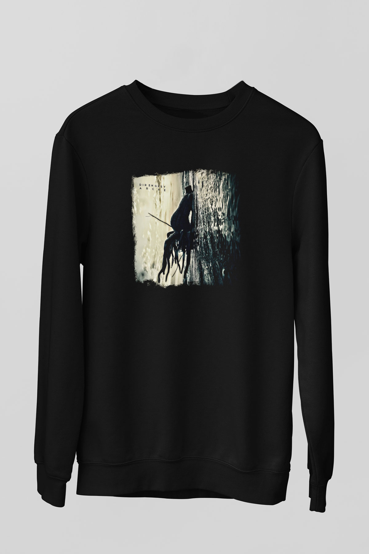 Dir En Grey Baskılı Unisex Siyah Sweatshirt
