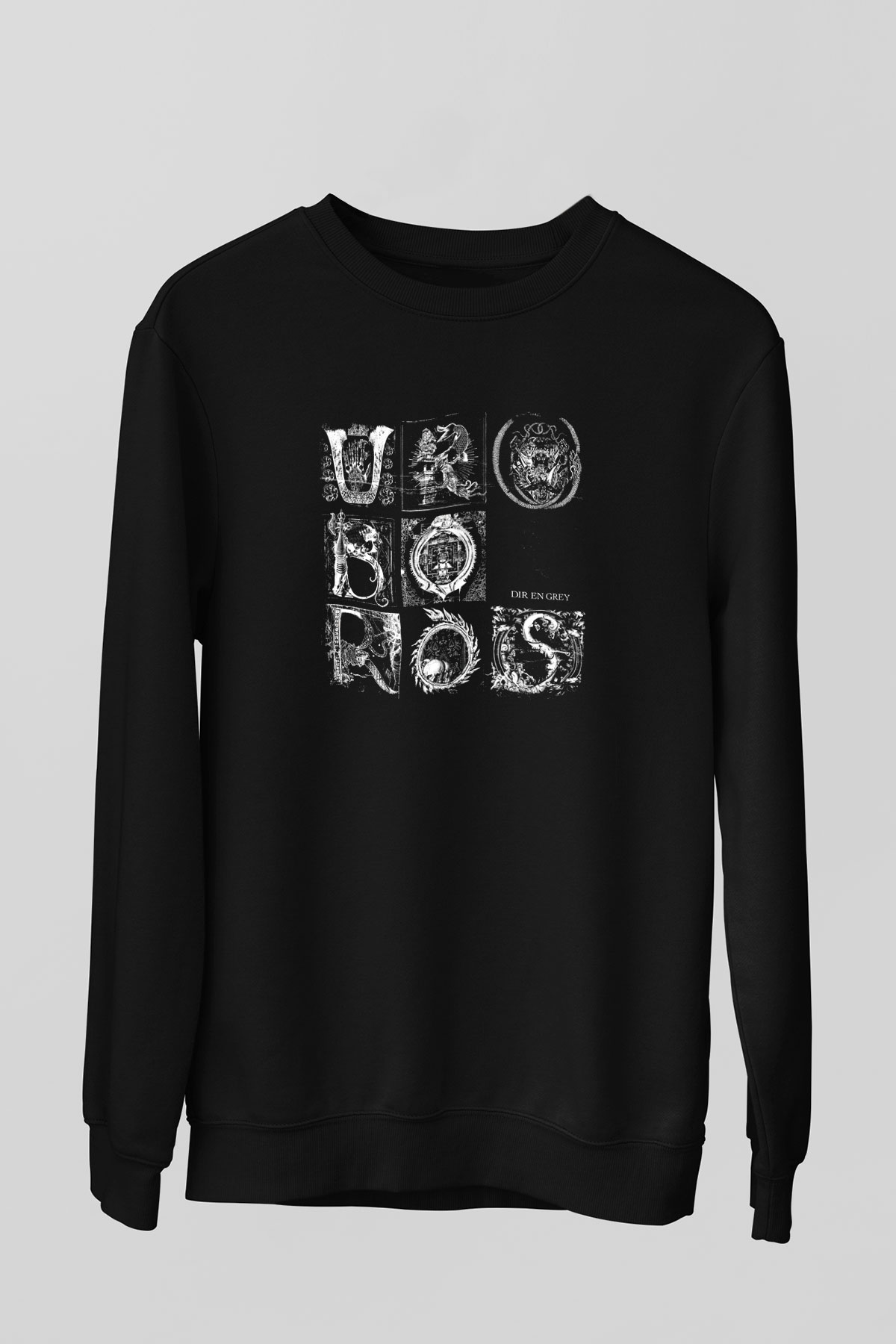 Dir En Grey Baskılı Unisex Siyah Sweatshirt