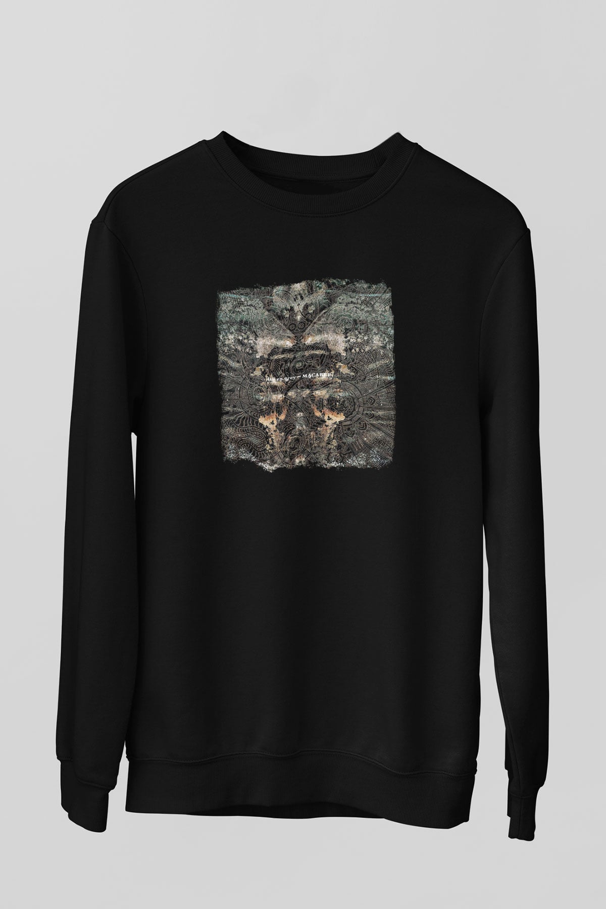 Dir En Grey Baskılı Unisex Siyah Sweatshirt