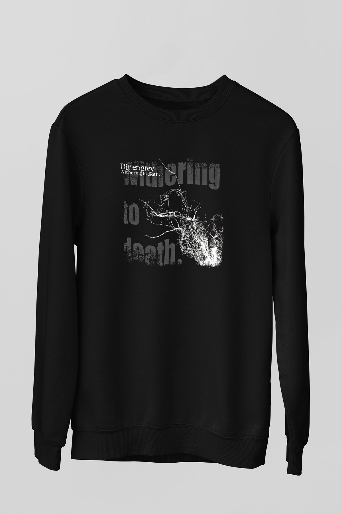 Dir En Grey Baskılı Unisex Siyah Sweatshirt