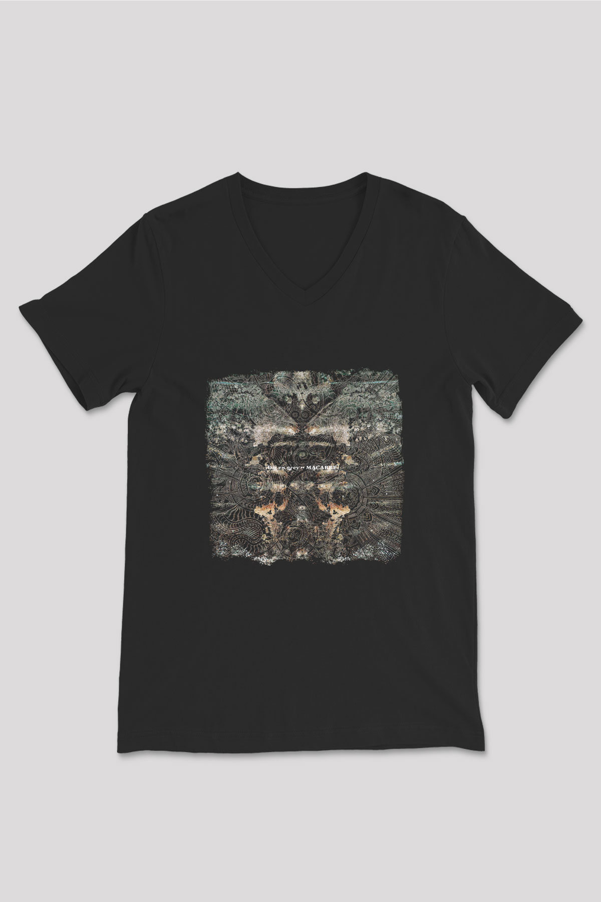 Dir En Grey Baskılı Unisex Siyah V Yaka Tişört