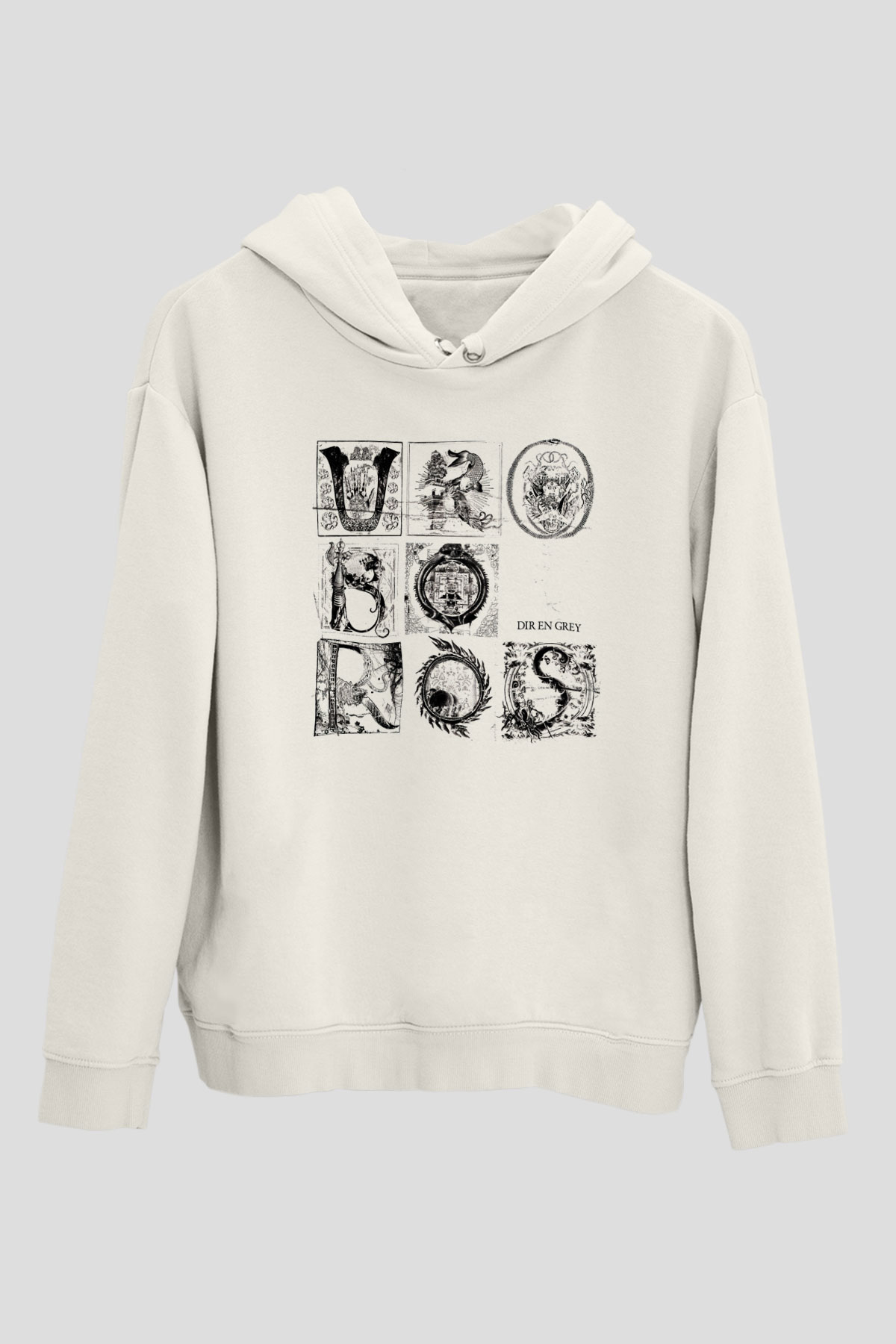 Dir En Grey Beyaz Unisex Kapşonlu Sweatshirt