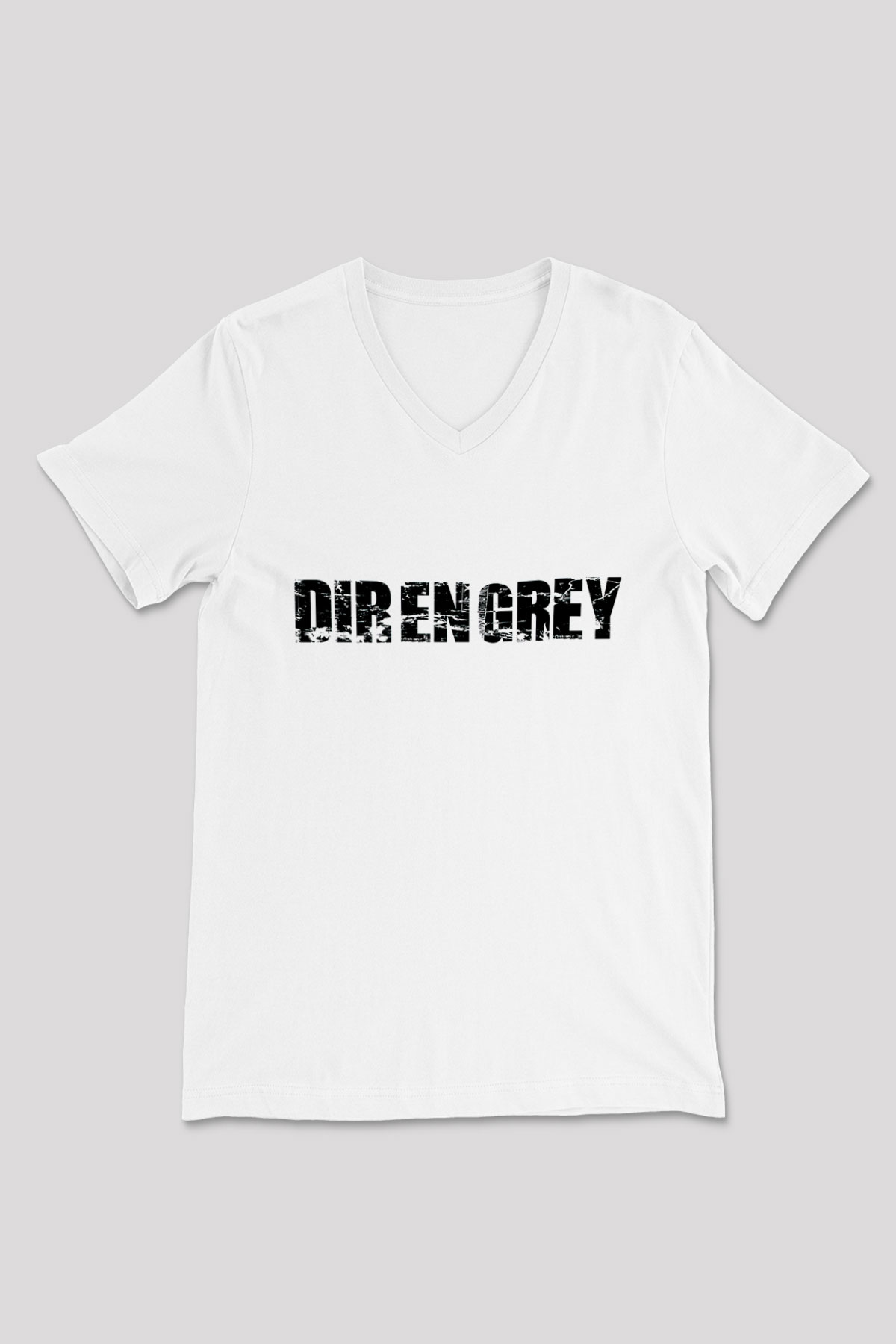 Dir En Grey Beyaz Unisex V Yaka Tişört T-Shirt