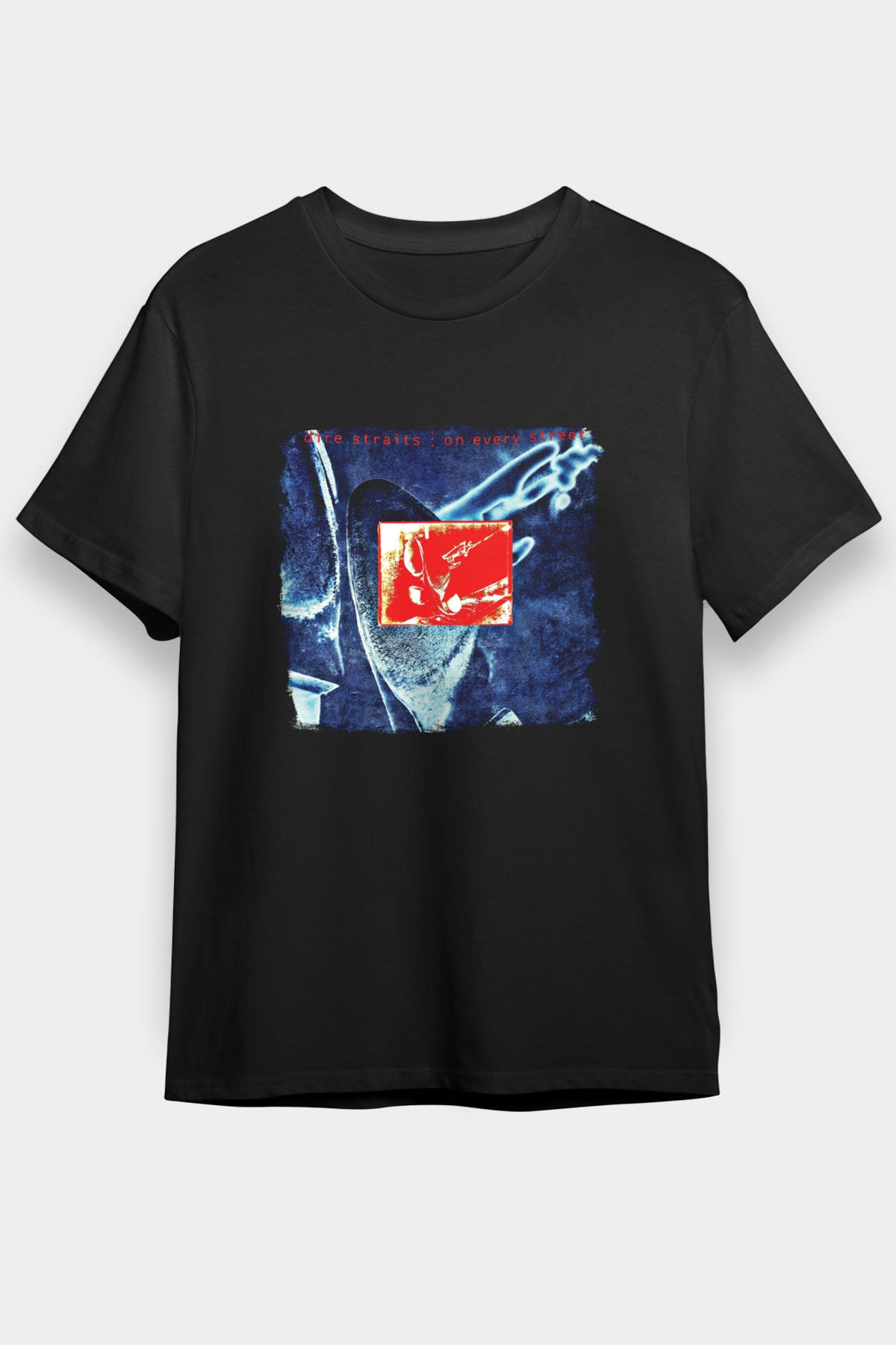 Dire Straits Baskılı Unisex Siyah Tişört
