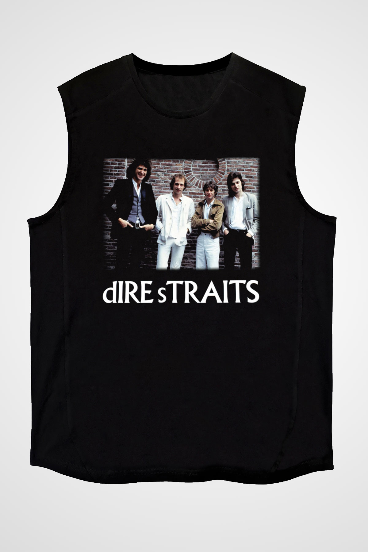 Dire Straits Siyah Unisex Kolsuz Tişört