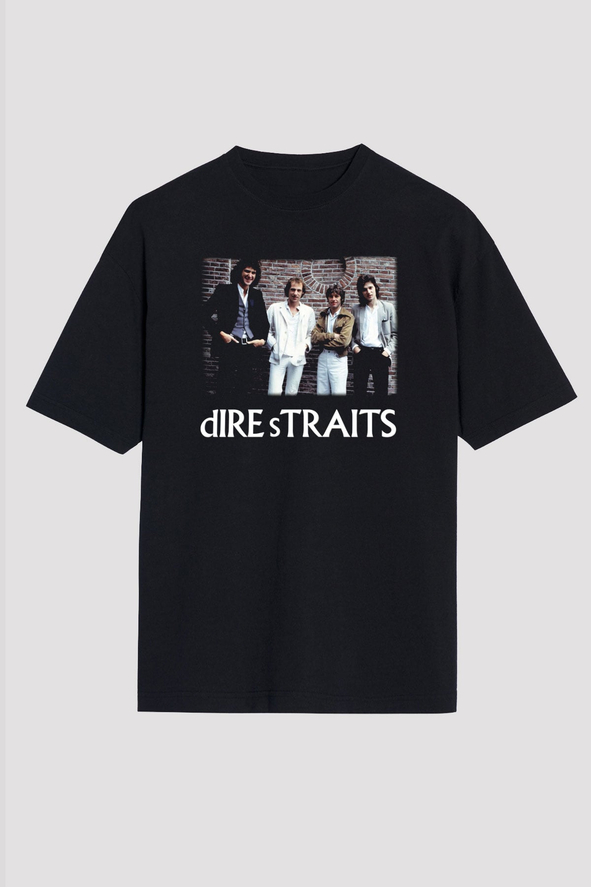 Dire Straits Siyah Unisex Oversize Tişört T-Shirt