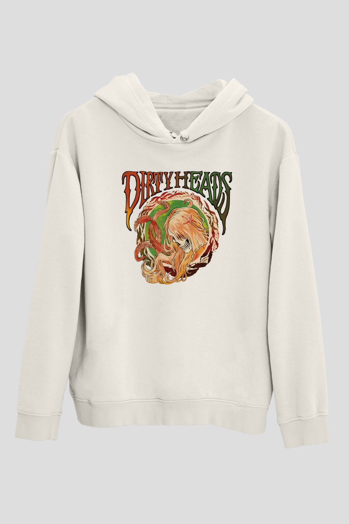 Dirty Heads Beyaz Unisex Kapüşonlu Sweatshirt