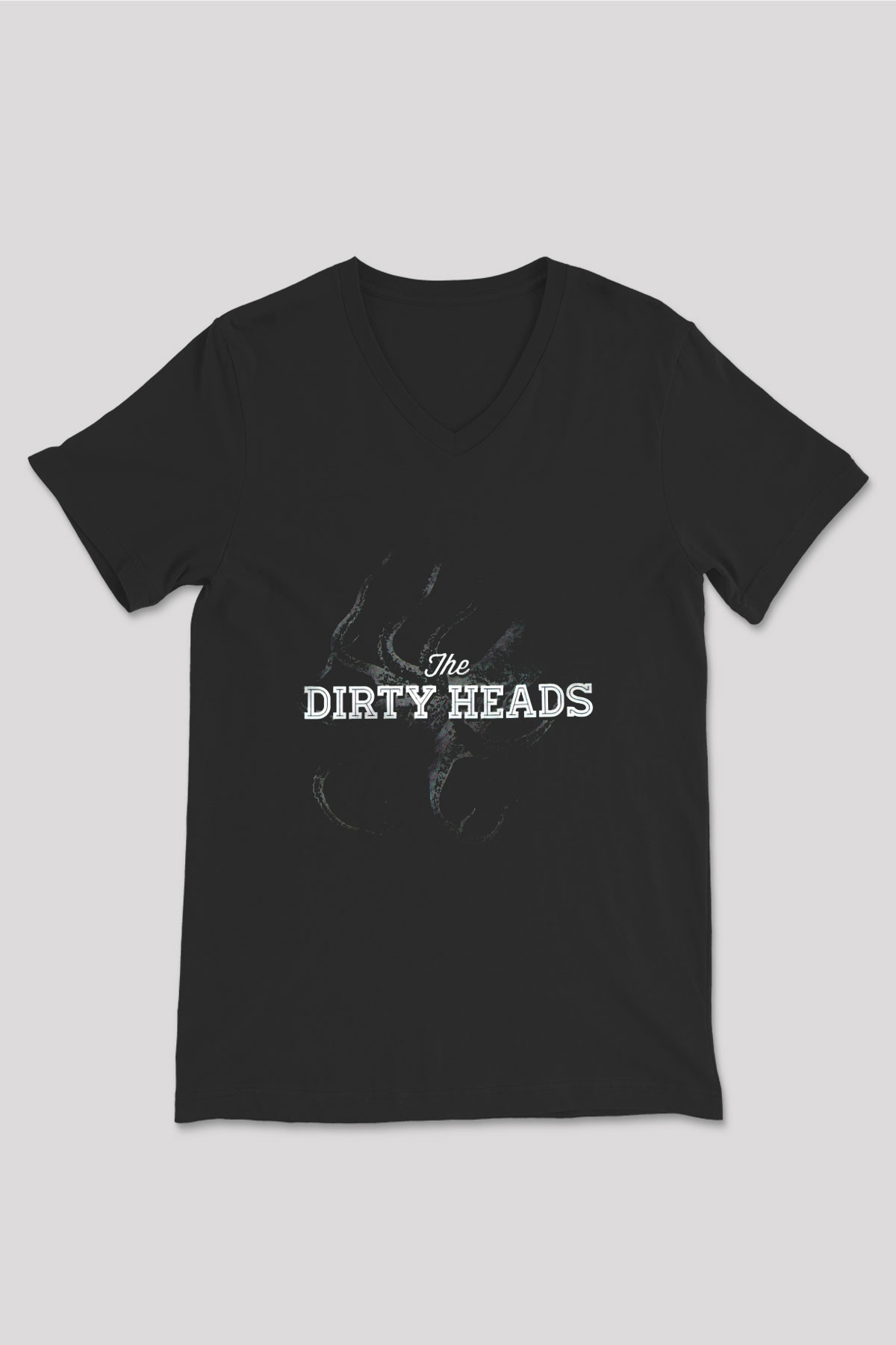 Dirty Heads Siyah Unisex V Yaka Tişört