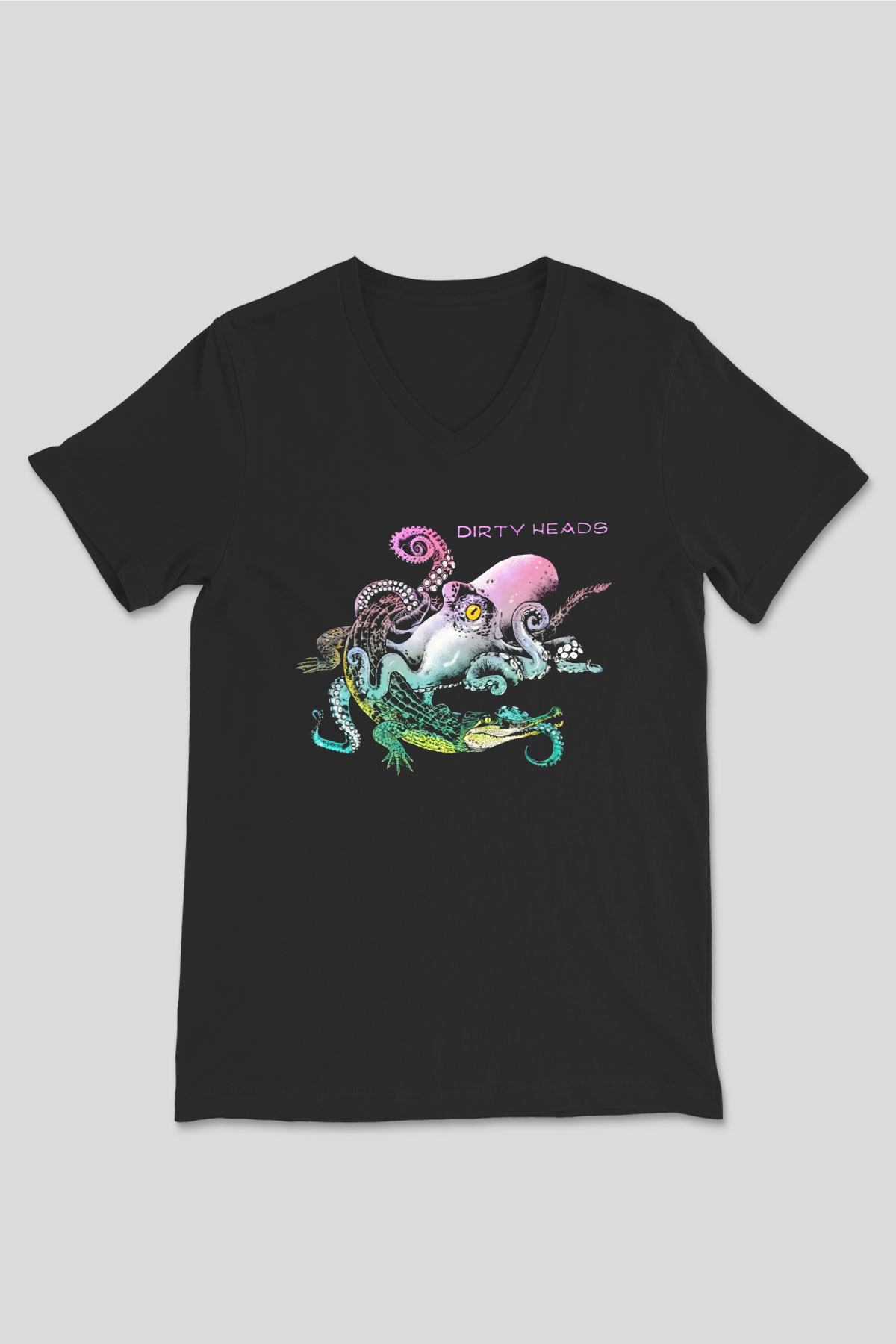 Dirty Heads Siyah Unisex V Yaka Tişört