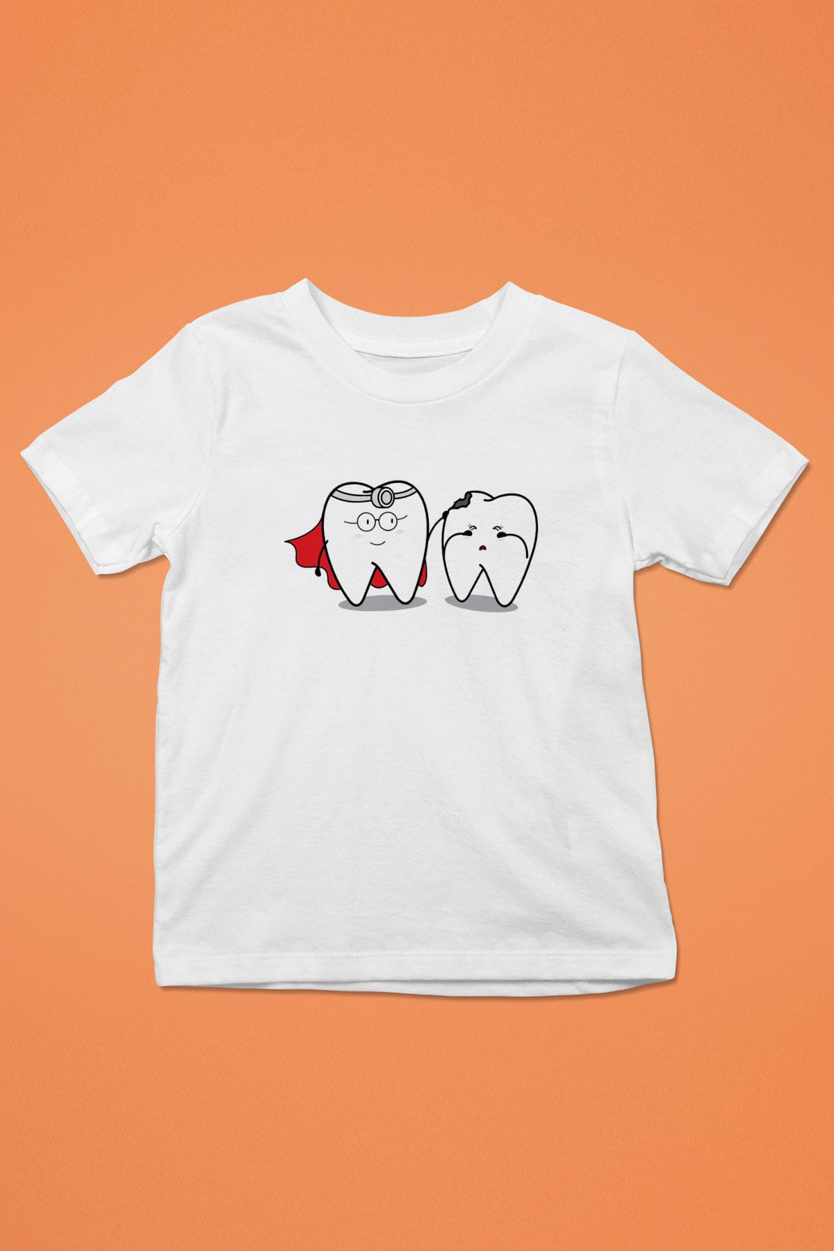 Diş hekimi Baskılı Beyaz Unisex Çocuk Tişört