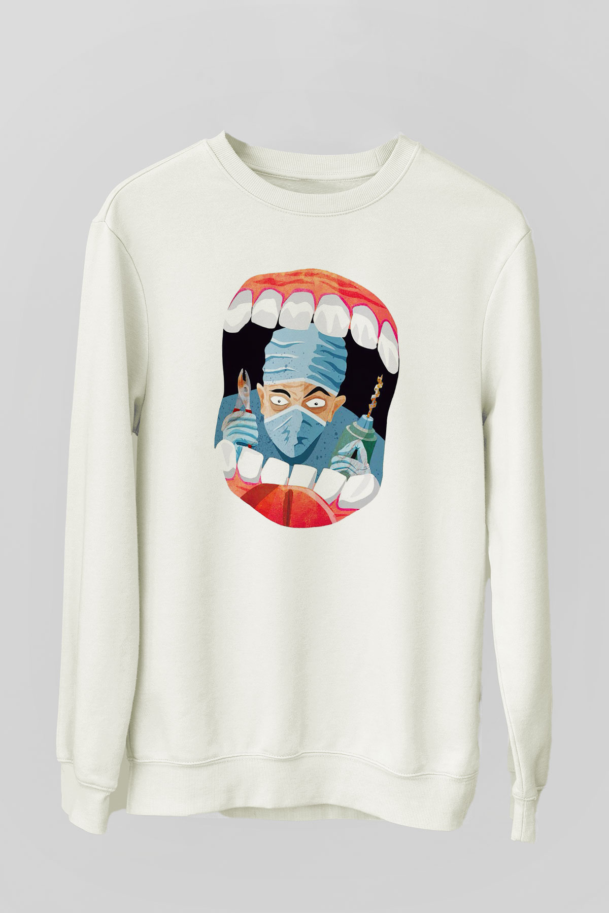 Diş hekimi Beyaz Unisex Sweatshirt