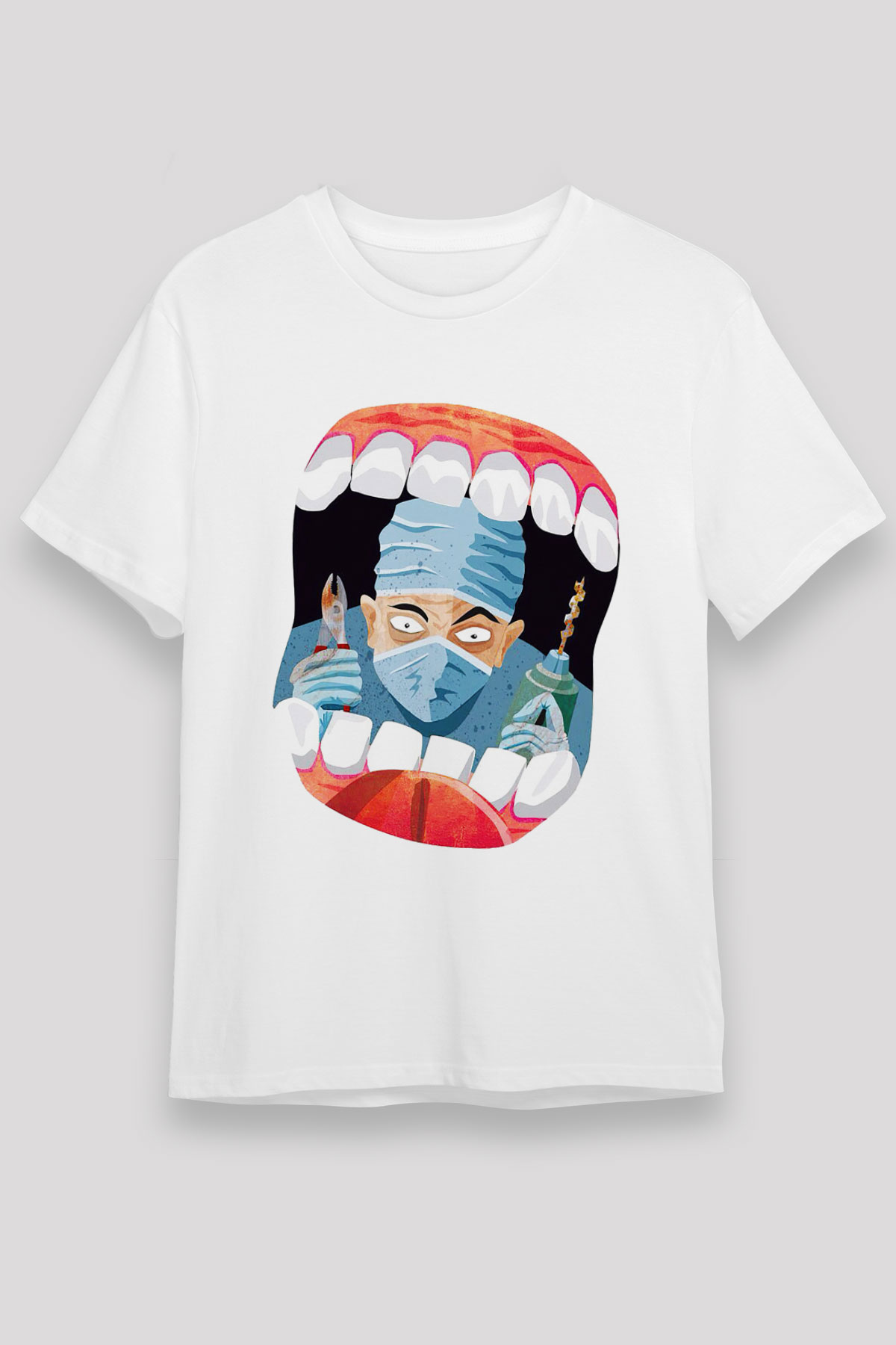 Diş hekimi Beyaz Unisex Tişört T-Shirt - TişörtFabrikası