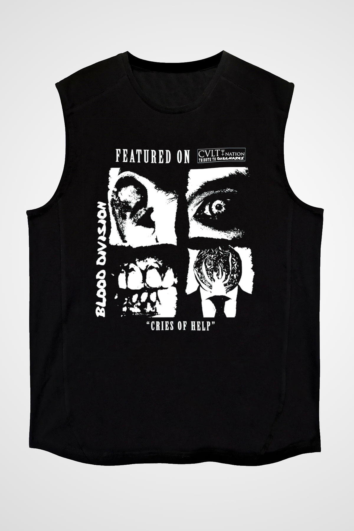 Discharge Siyah Unisex Kolsuz Tişört