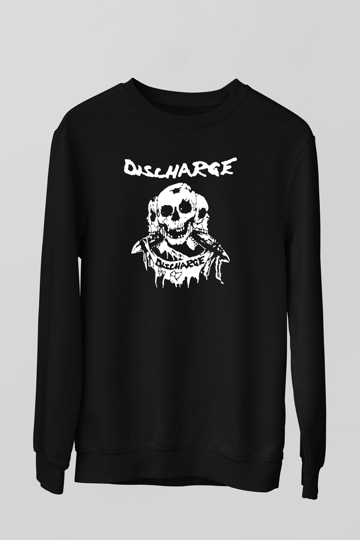 Discharge Siyah Unisex Sweatshirt
