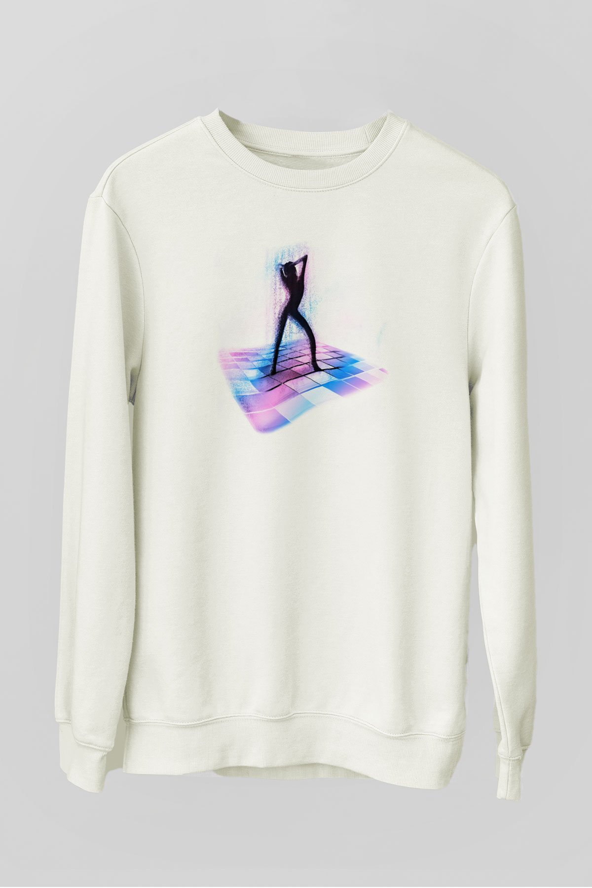 Disko Beyaz Unisex Sweatshirt