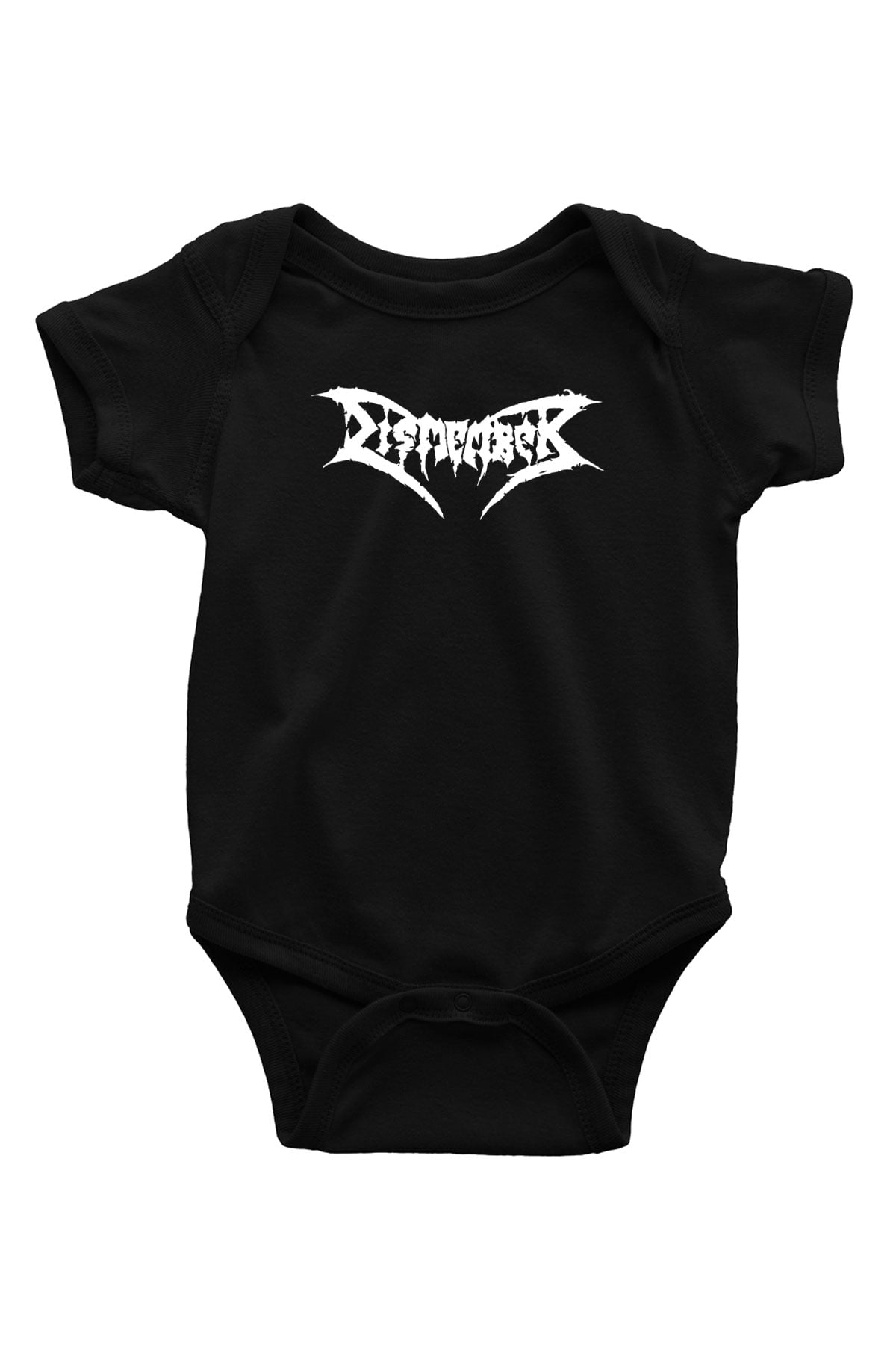 Dismember Baskılı Siyah Bebek Body - Zıbın