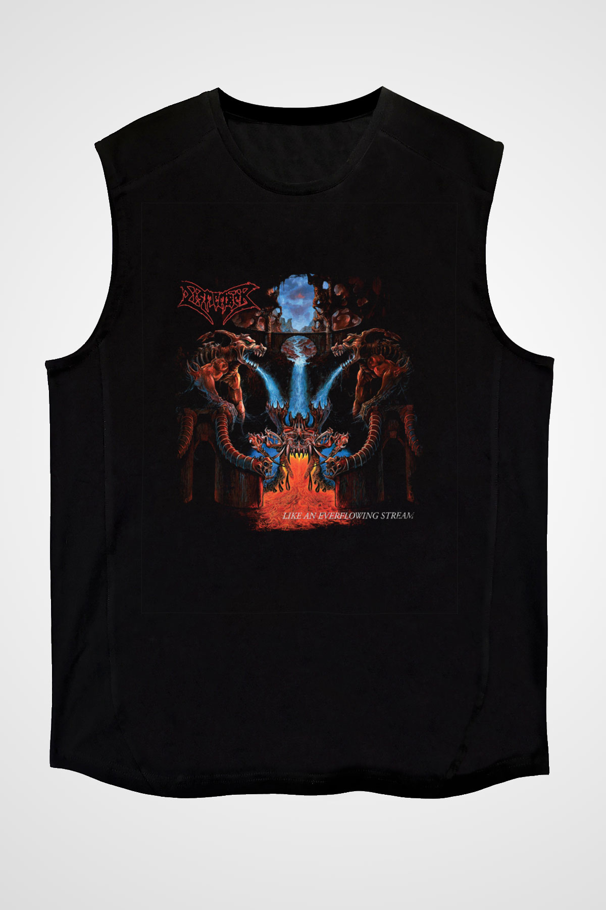 Dismember Baskılı Unisex Siyah Kolsuz Tişört