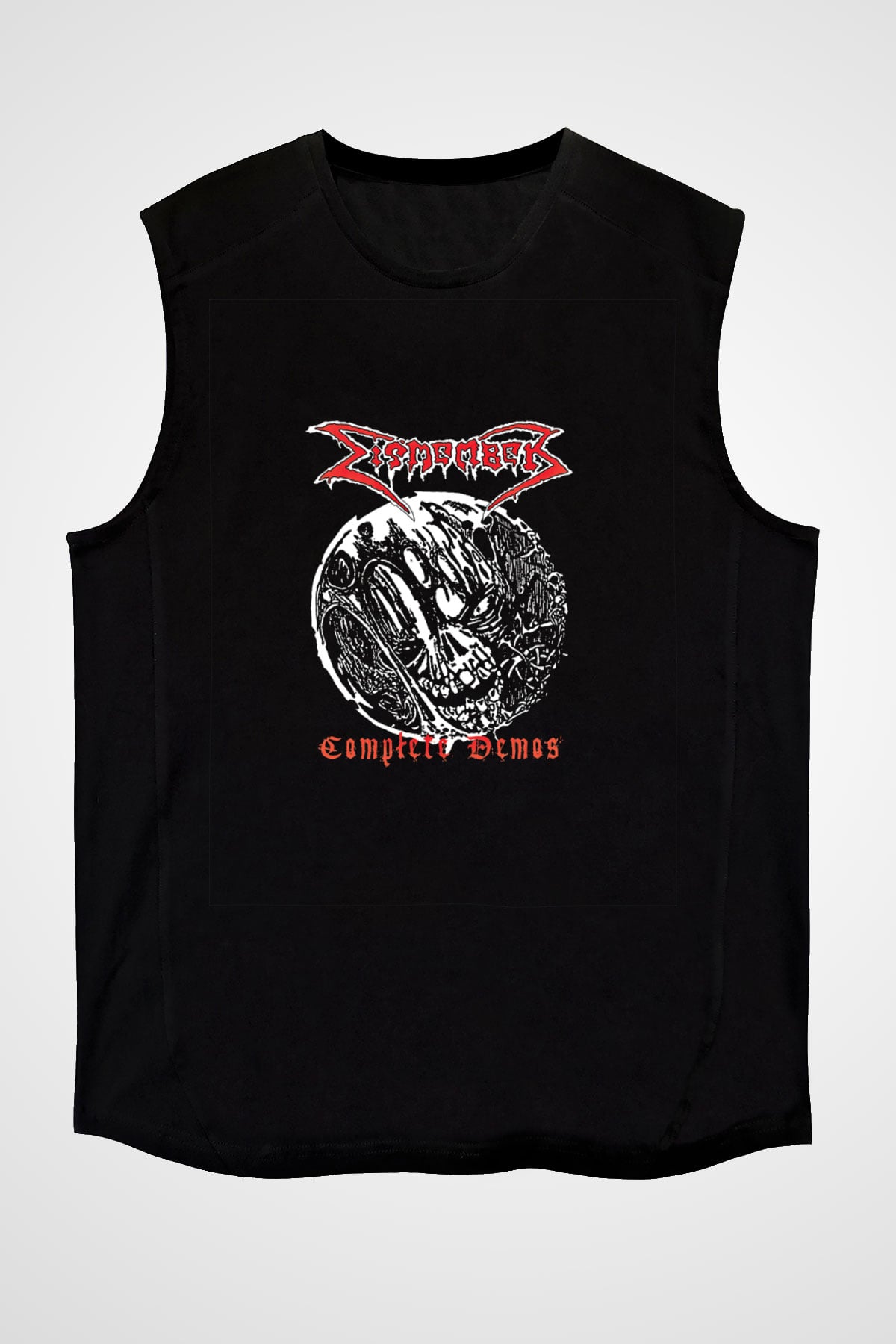 Dismember Baskılı Unisex Siyah Kolsuz Tişört