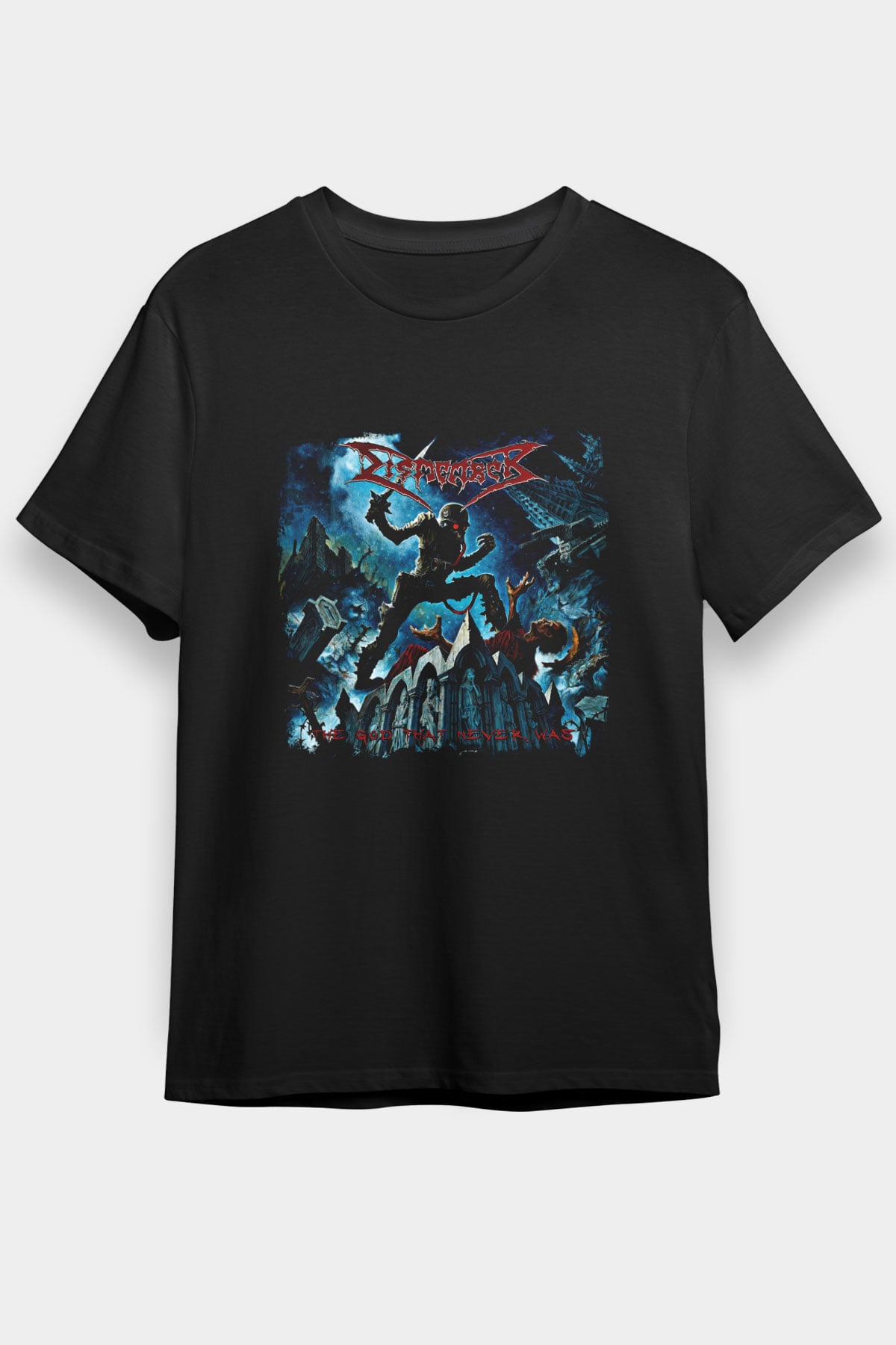 Dismember Baskılı Unisex Siyah Tişört