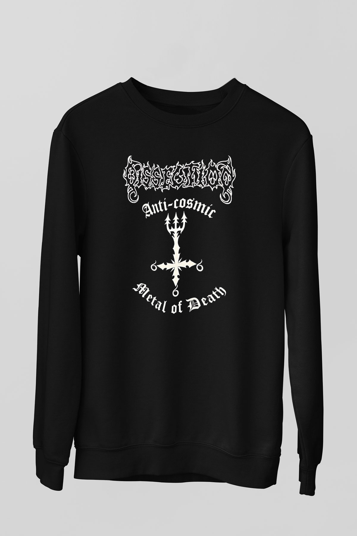 Dissection Baskılı Unisex Siyah Sweatshirt