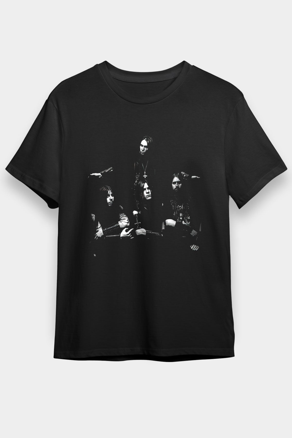 Dissection Baskılı Unisex Siyah Tişört - Tshirt