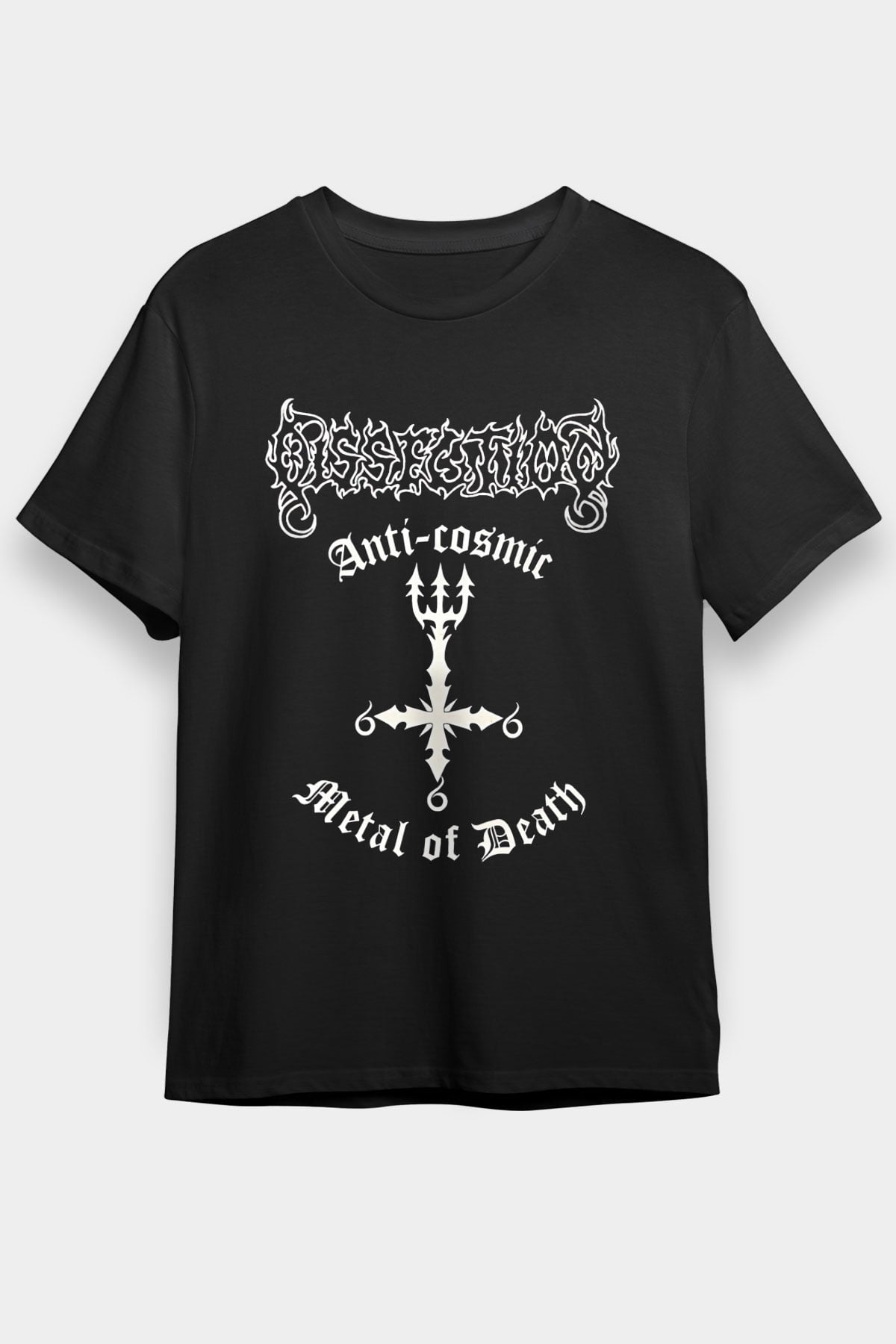Dissection Baskılı Unisex Siyah Tişört - Tshirt